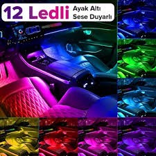 Araç İçi Ayak Altı Led Sese Duyarlı 12'li - RGB