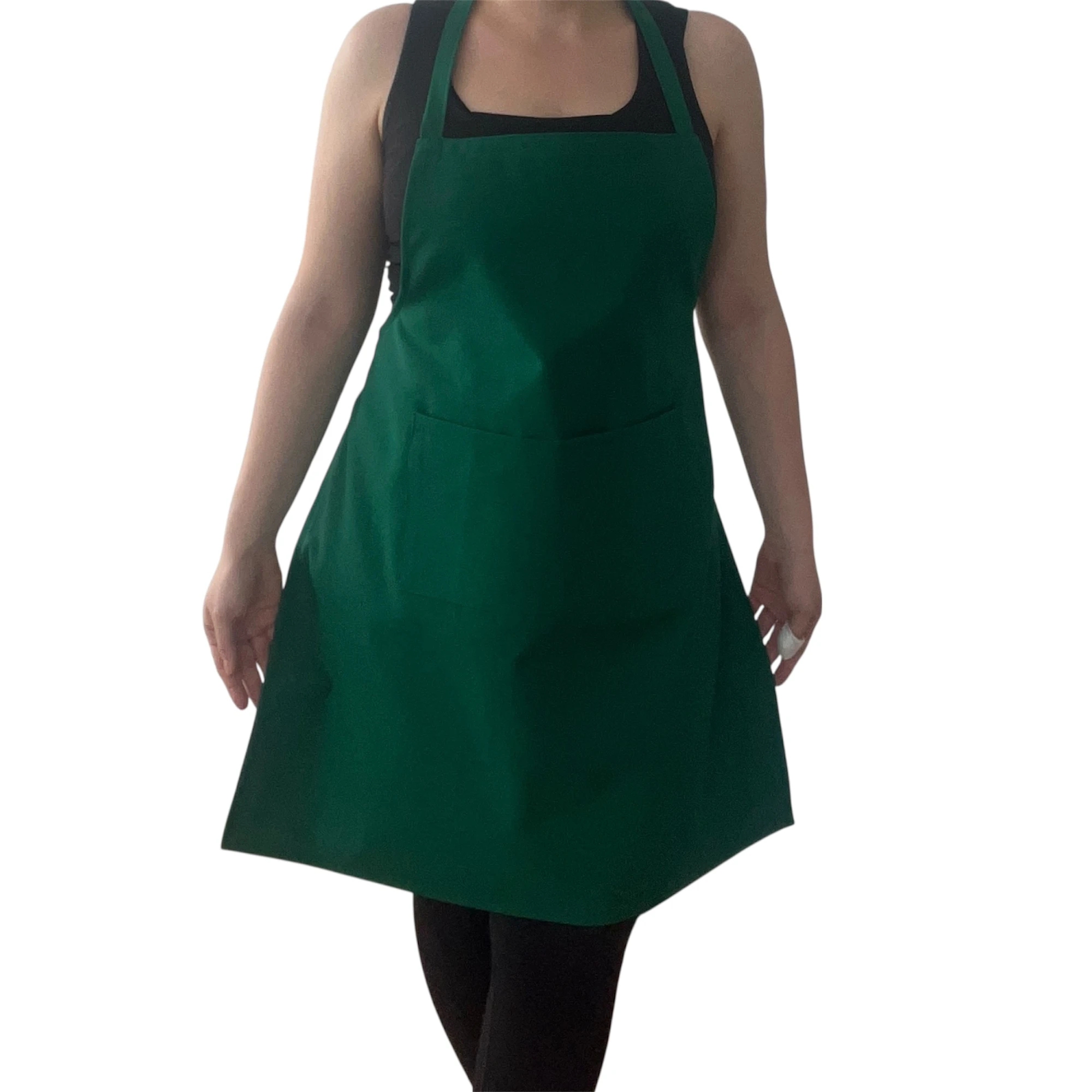 Su İtici Duck Keten Tam Mutfak Önlüğü – Dayanıklı, Leke Tutmaz, Renk Seçenekli - Yeşil