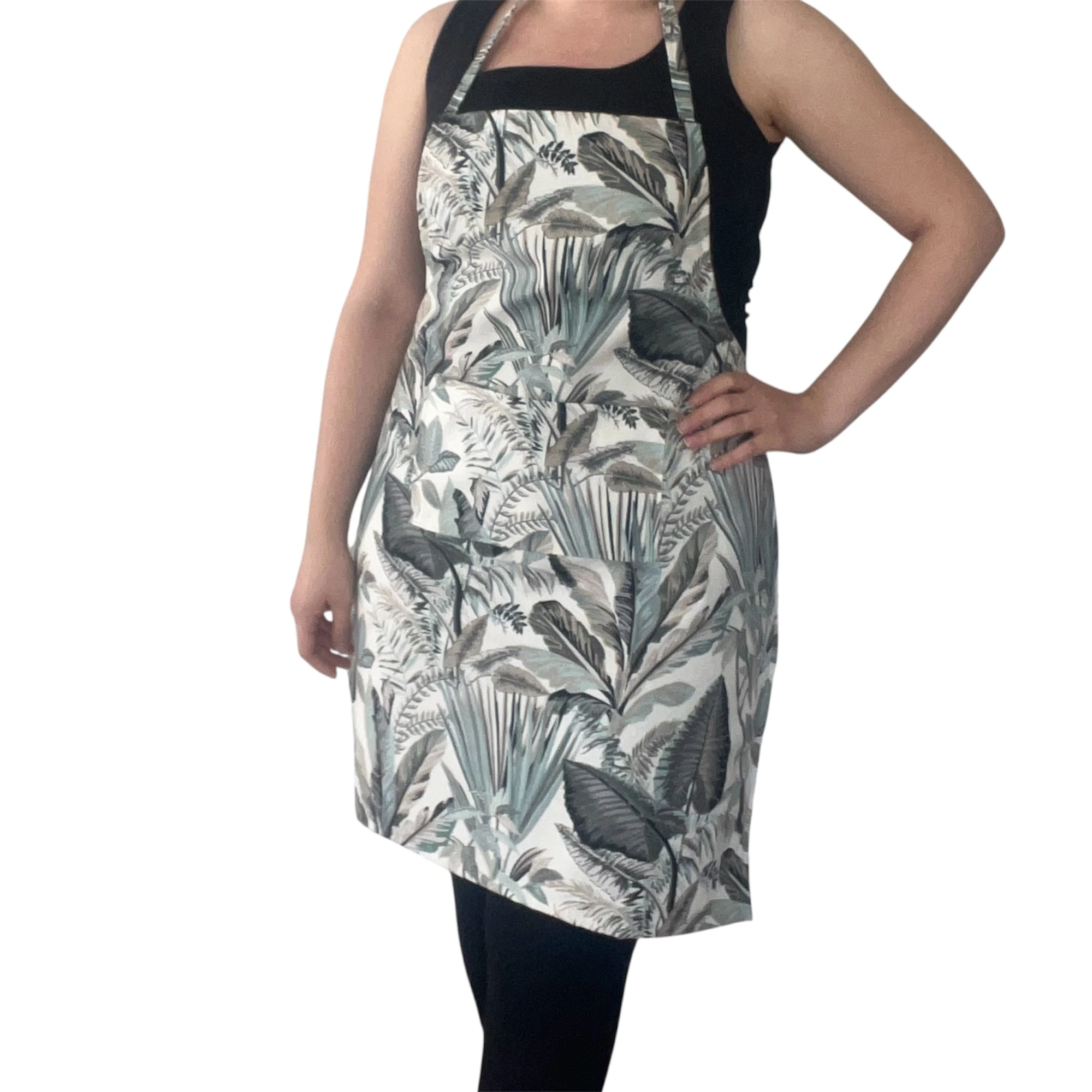 Duck Keten Su İtici Mutfak Önlüğü - Botanik Yaprak – Tek Önlük