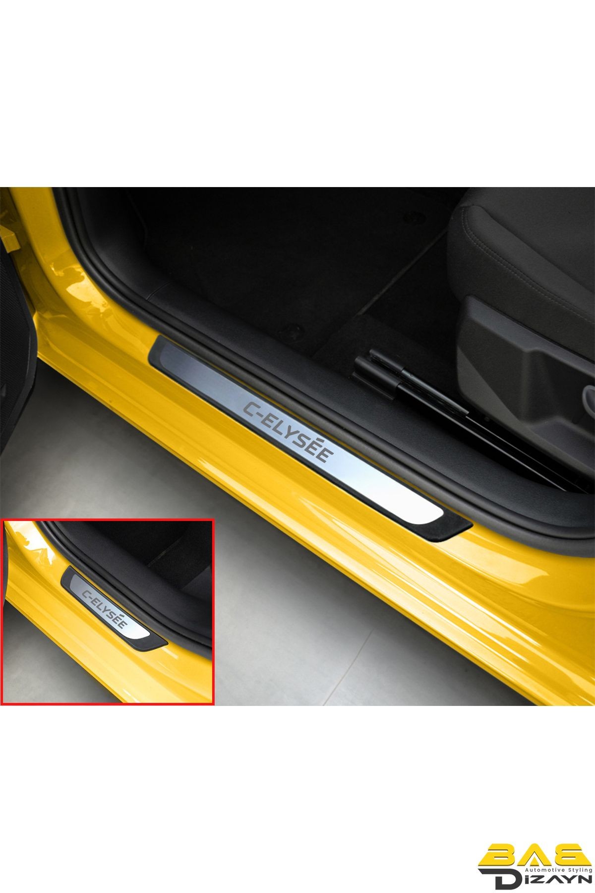 Citroen C-Elysee Kapı Eşik Koruması 2012-2024 Arası 4 parça
