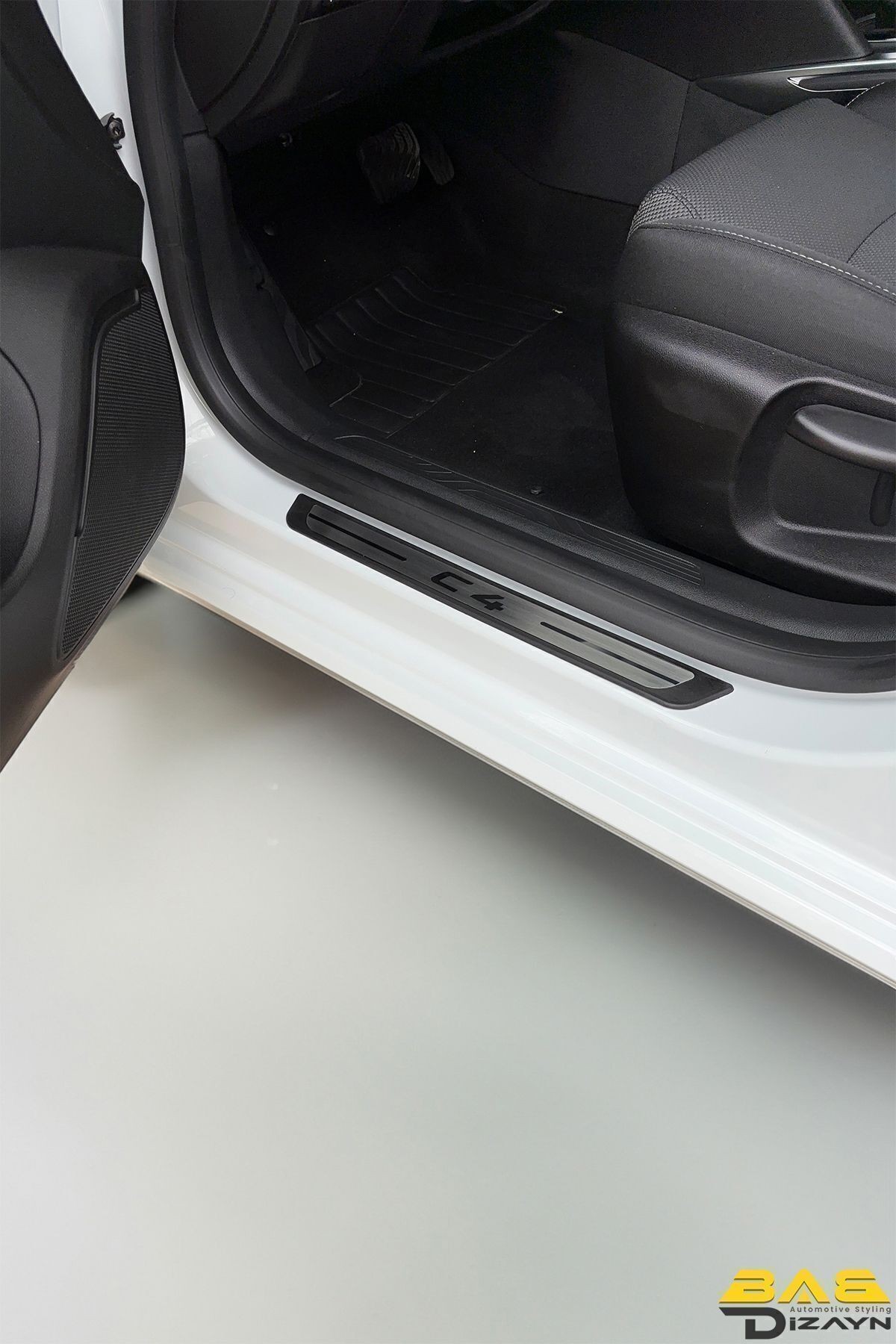 Citroen C4 Krom Kapı Eşik Koruması 2005-2010 Arası 4 Parça