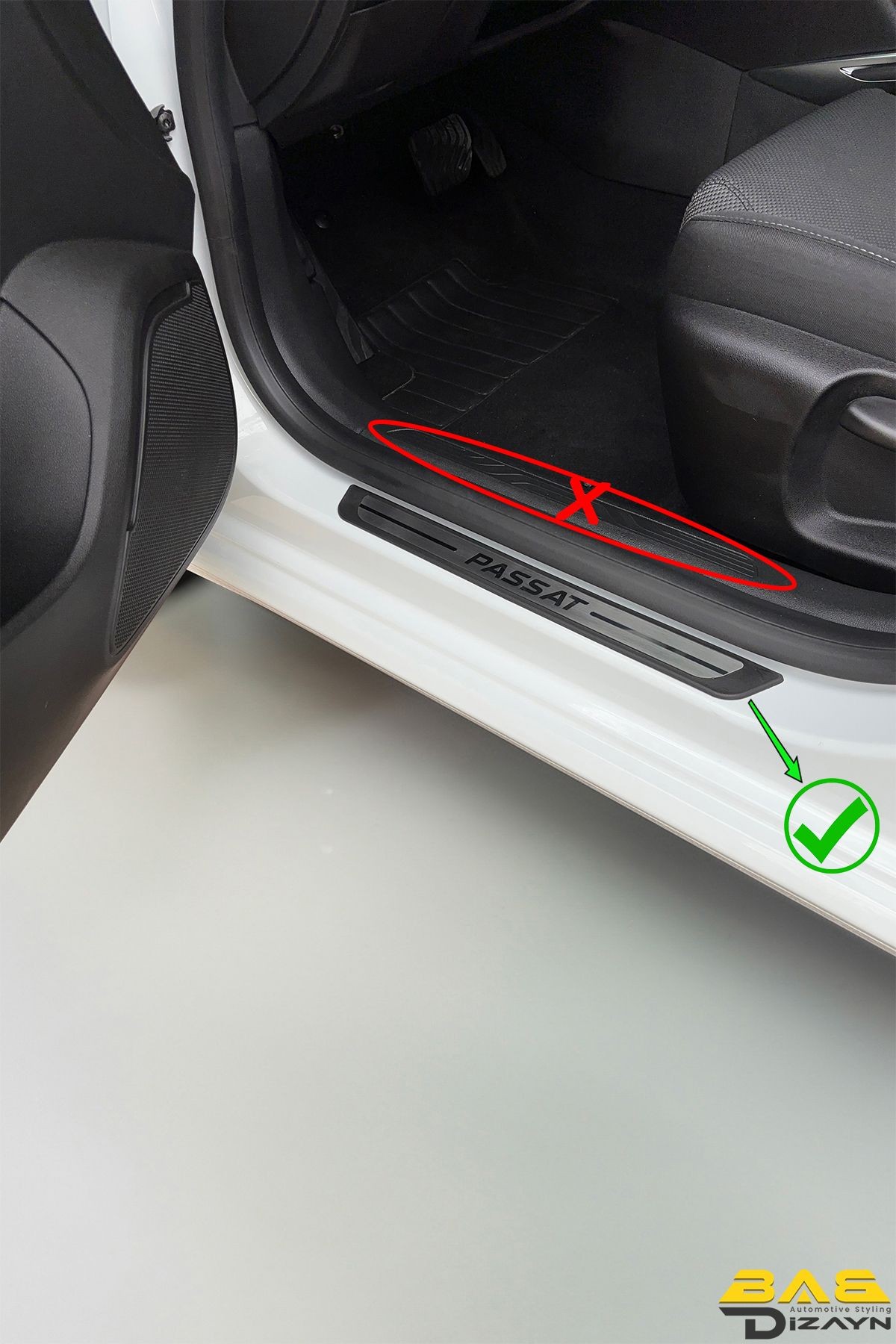 Volkswagen Passat B8 Krom Kapı Eşik Koruması 2015-2018 Arası 4 Parça