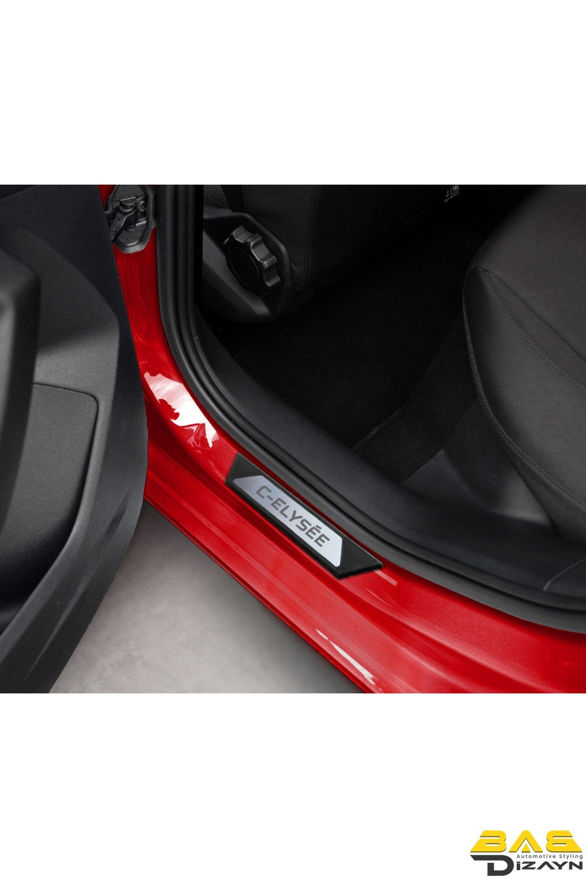 Citroen C-Elysee Krom Kapı Eşik Koruması 2012 ve Üzeri 4 parça