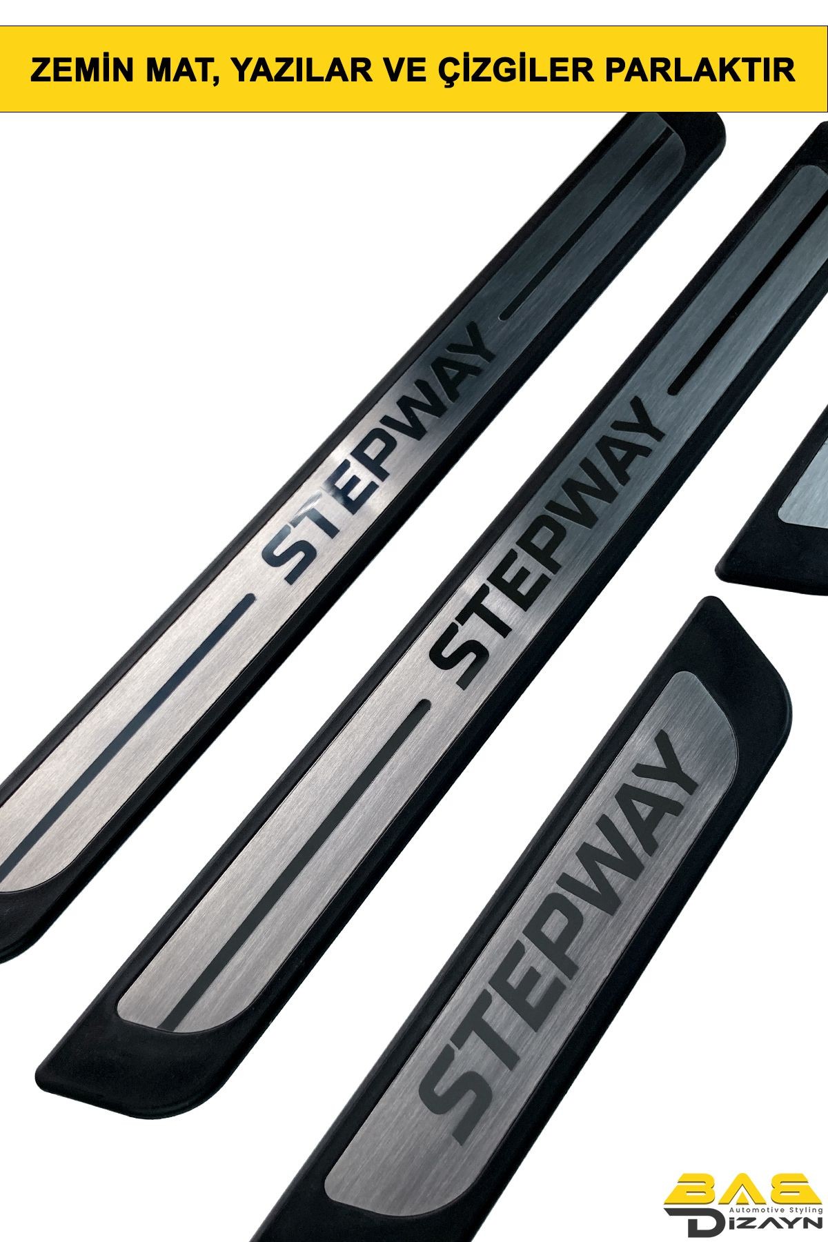 Dacia Sandero Stepway 3 Krom Kapı Eşik Koruması 2020-2024 Arası 4 parça