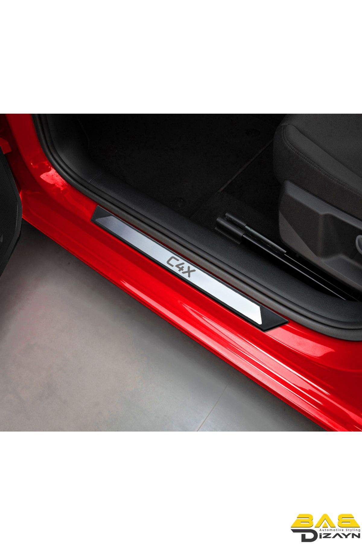 Citroen C4X Krom Kapı Eşik Koruması 2022 ve Üzeri 4 parça