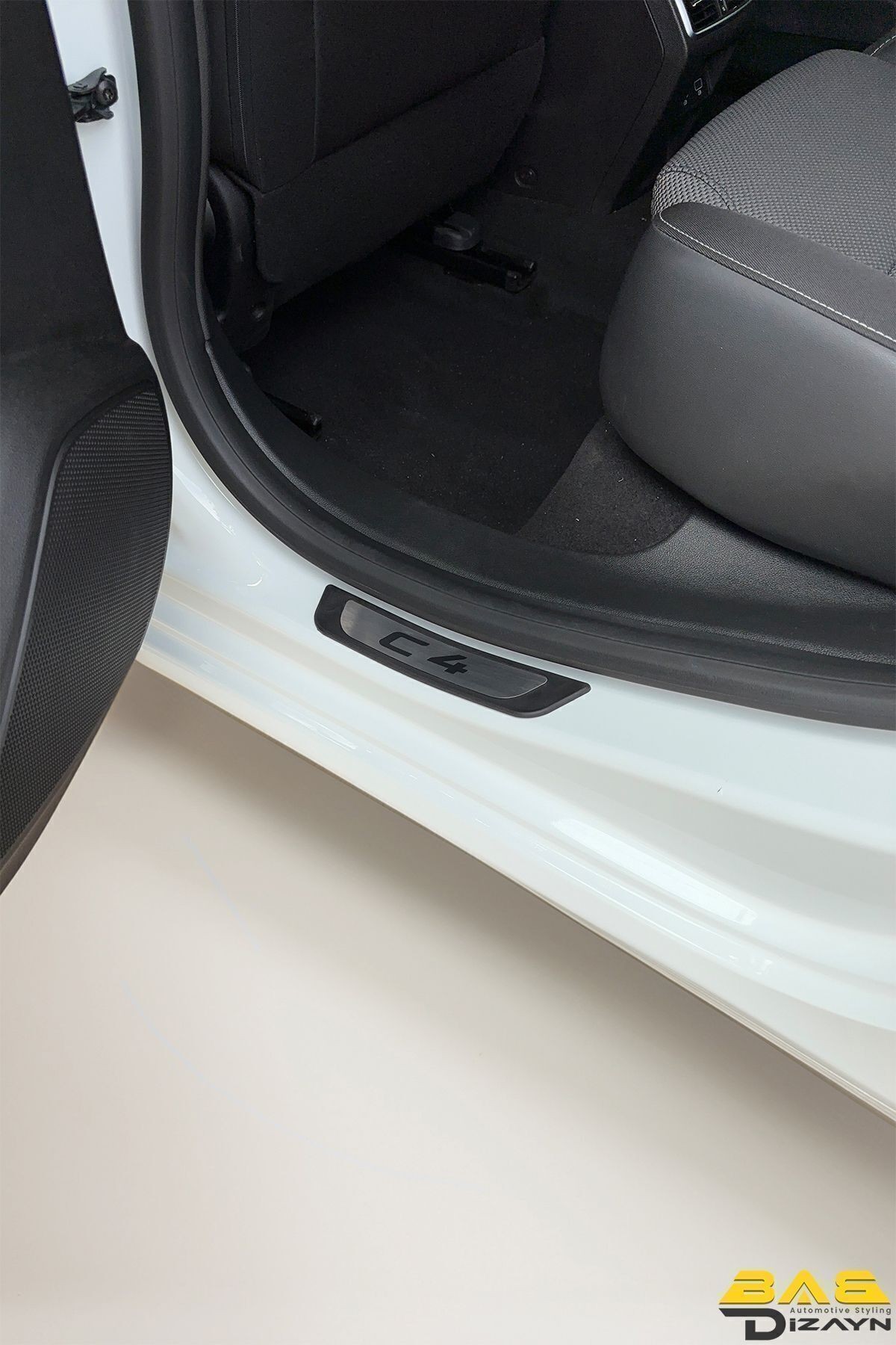 Citroen C4 Krom Kapı Eşik Koruması 2005-2010 Arası 4 Parça