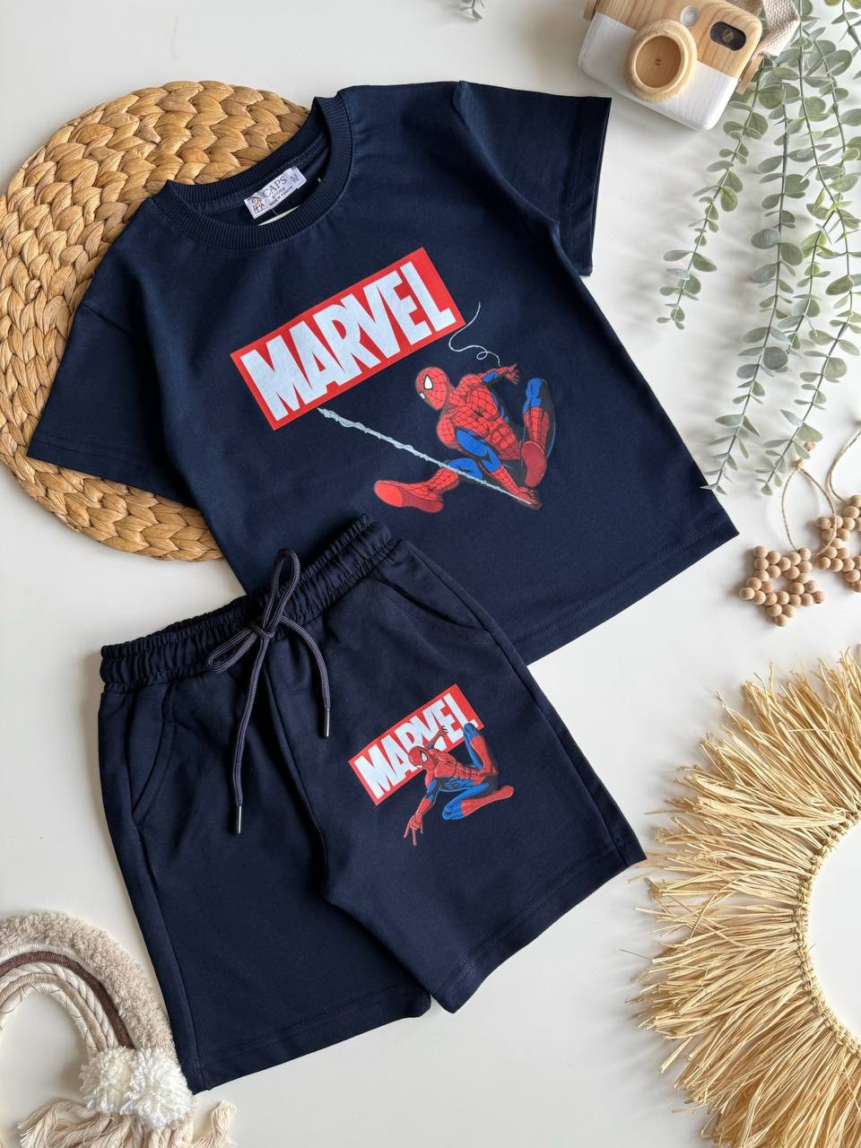 Spiderman Şortlu Takım 