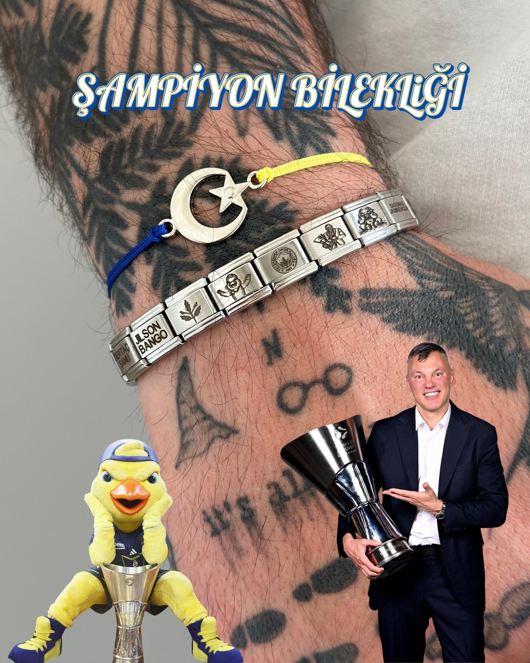 FENERBAHÇE EUROLEAGUE  ŞAMPİYON BİLEKLİĞİ (AY YILDIZ BİLEKLİK HEDİYELİ) 
