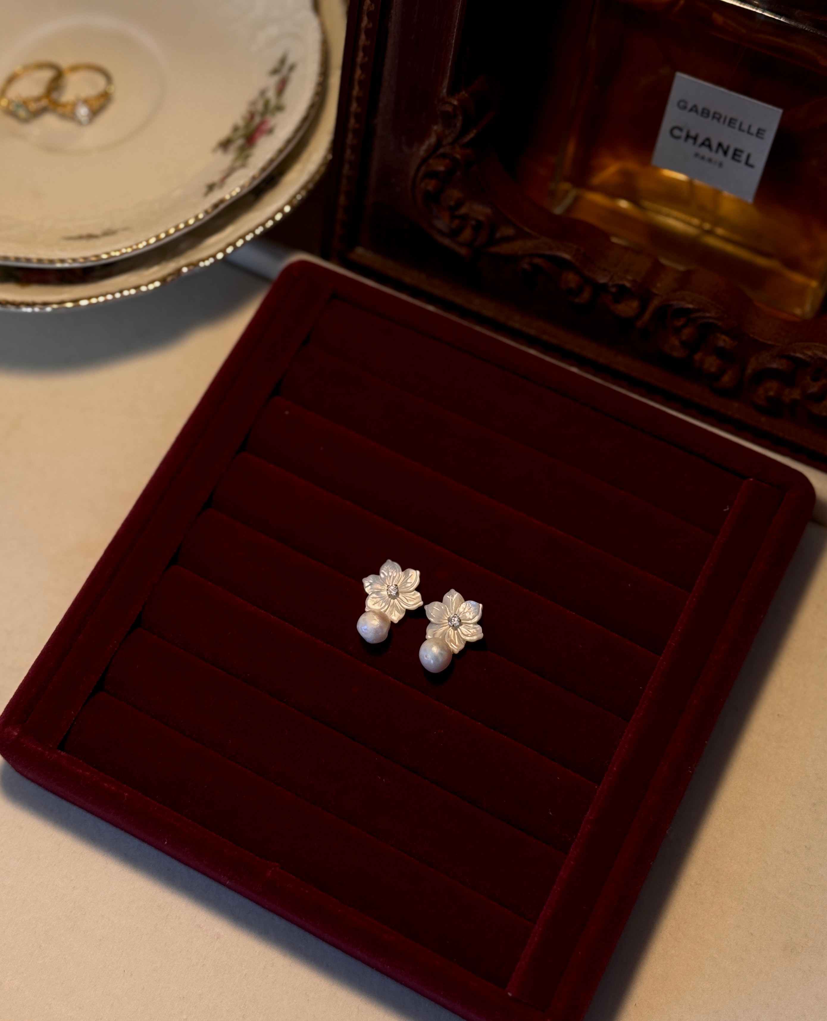 Vintage Jasmine Flower Earring/ Yasemin Küpe