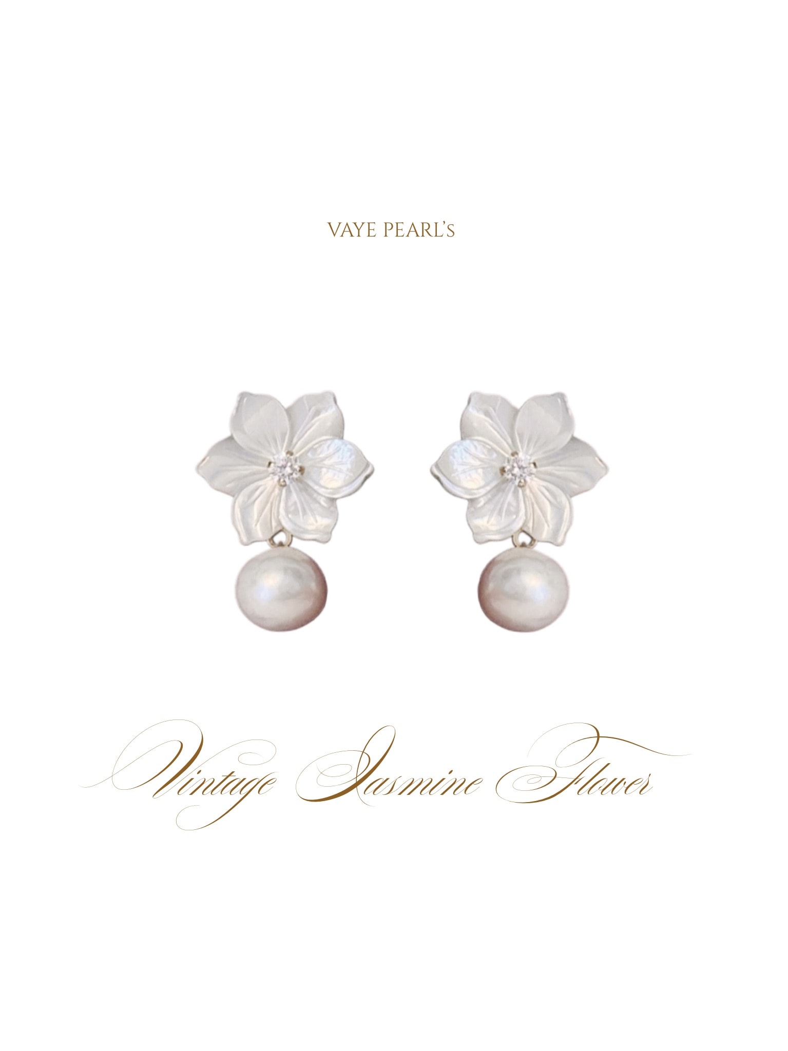 Vintage Jasmine Flower Earring/ Yasemin Küpe