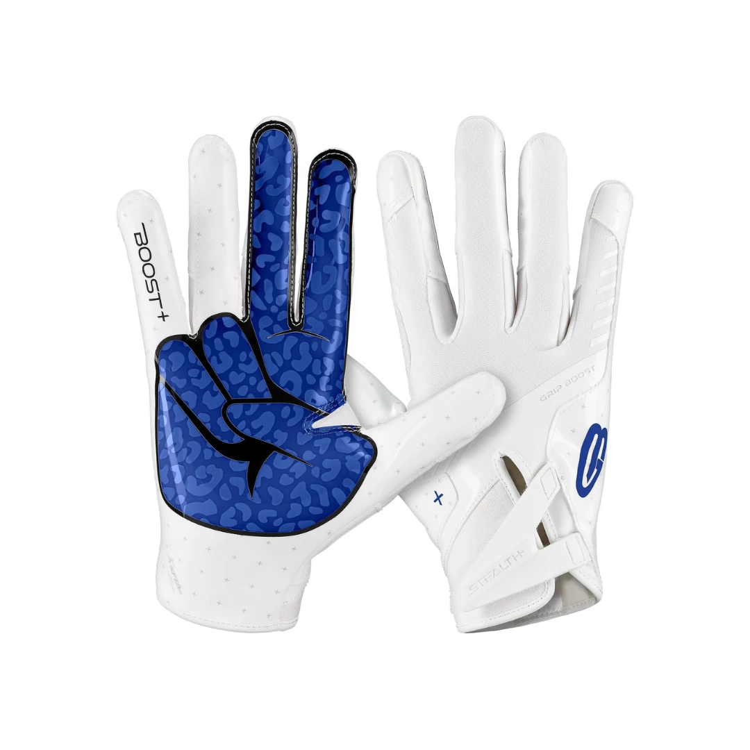 Stealth 6 Boost Plus Futbol Eldiveni Peace - White/Royal Blue