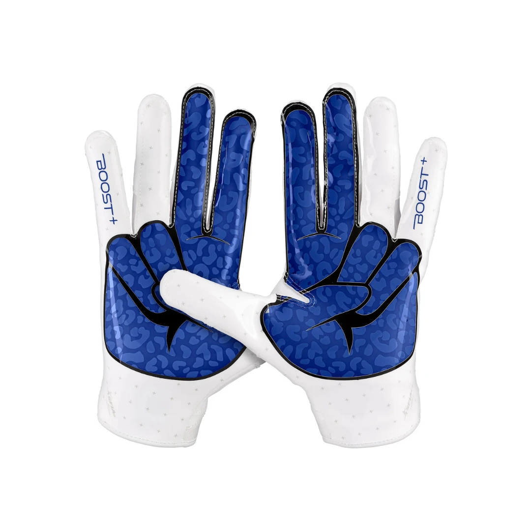 Stealth 6 Boost Plus Futbol Eldiveni Peace - White/Royal Blue