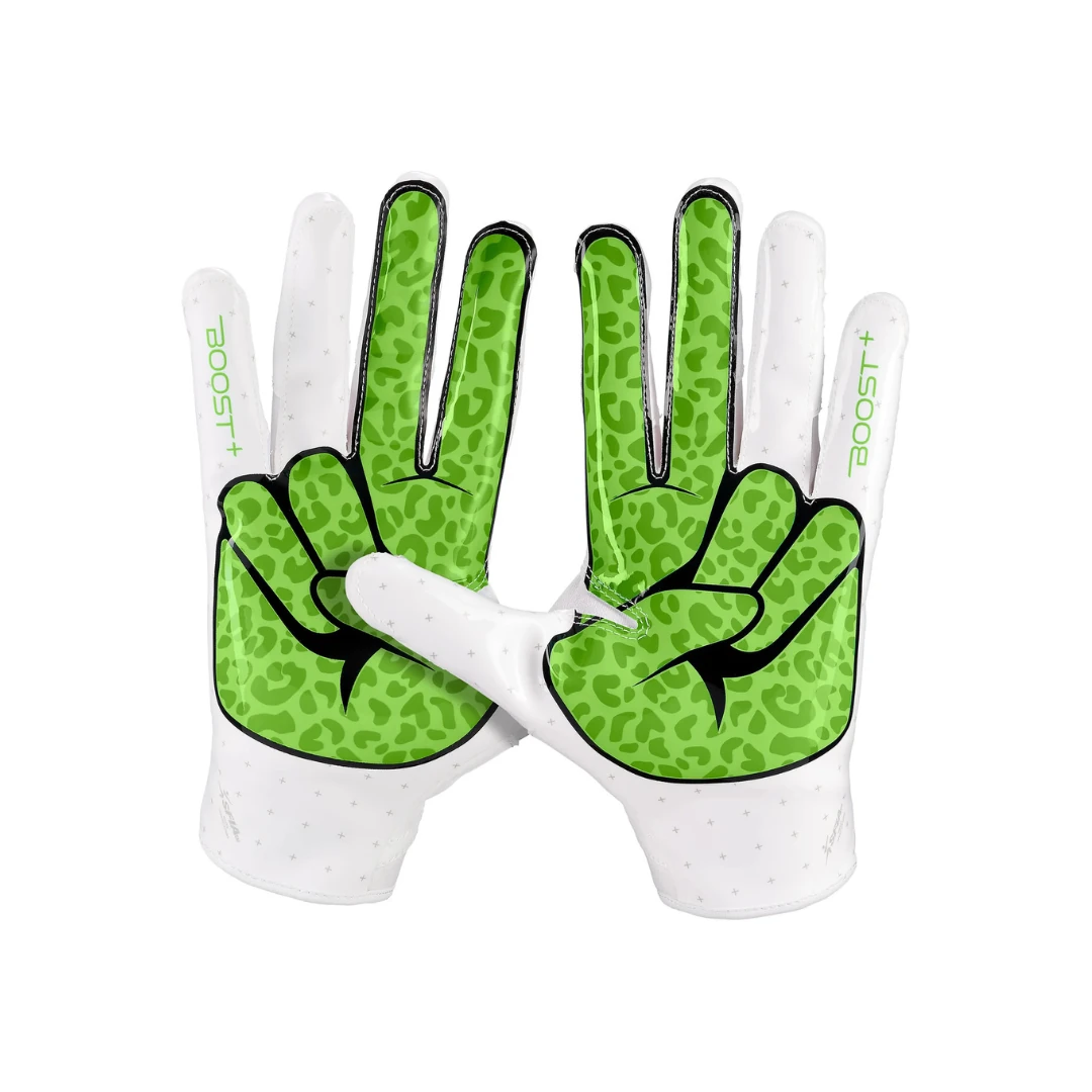 Stealth 6 Boost Plus Futbol Eldiveni Peace - White/Lime