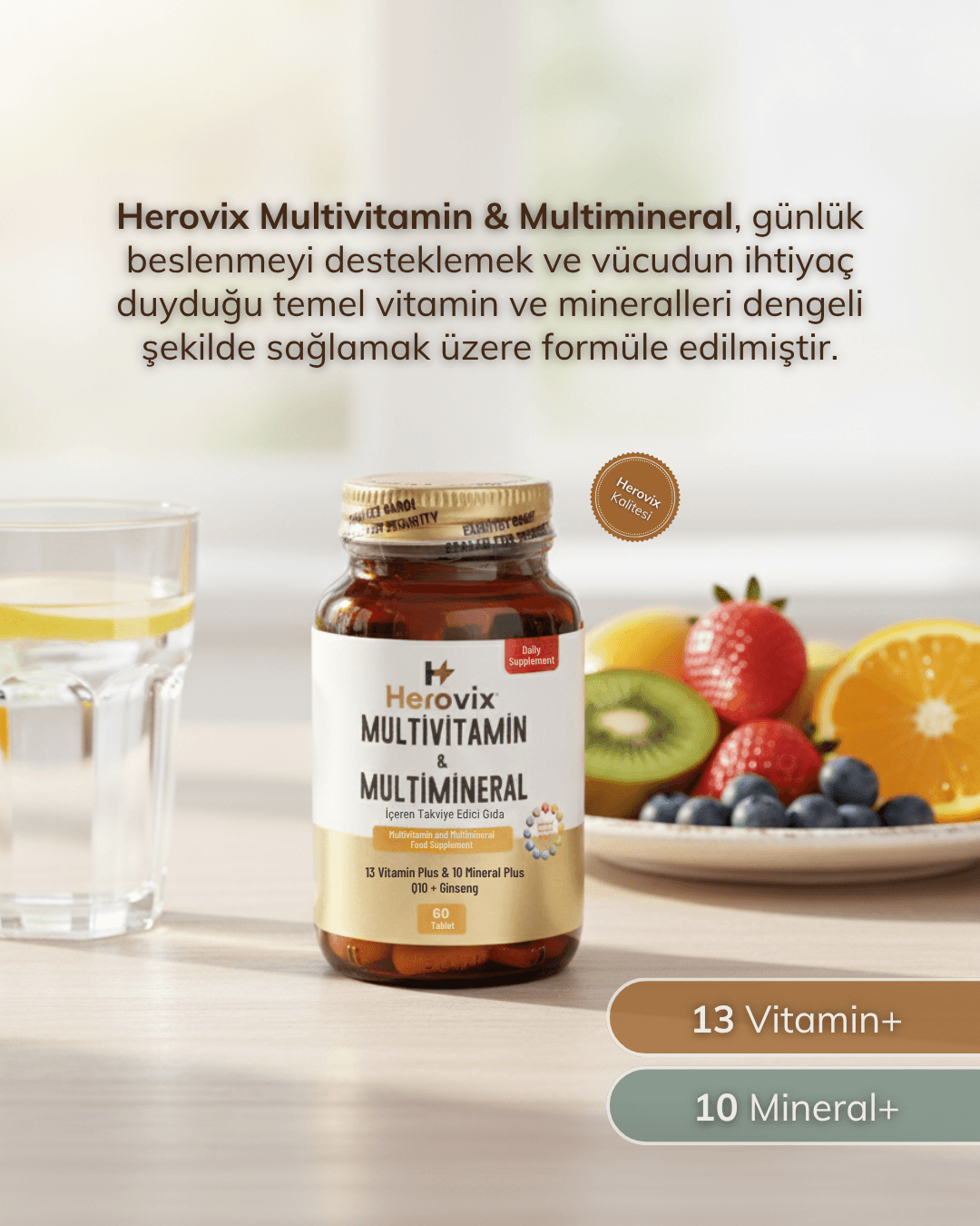Herovix Multivitamin ve Multimineral 60 Tablet