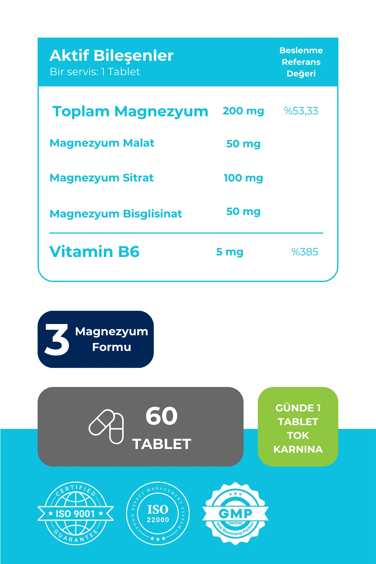 Herovix Magnezyum Complex 60 Tablet