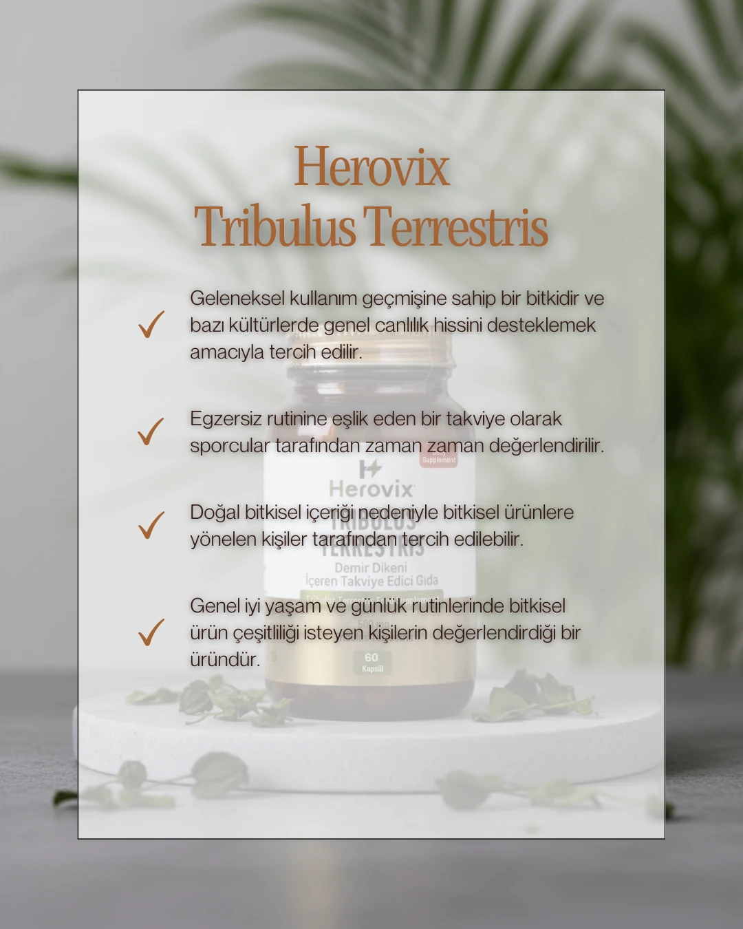 Herovix Tribulus Terrestris 60 Kapsül