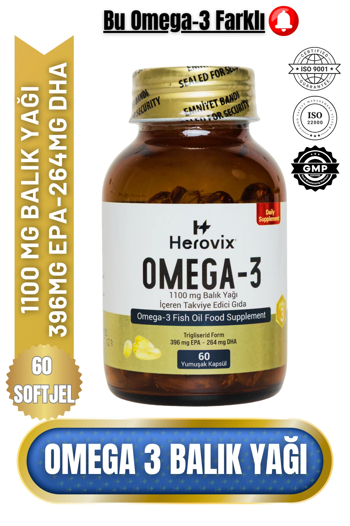 Herovix Omega 3 1100 Mg 60 Softjel