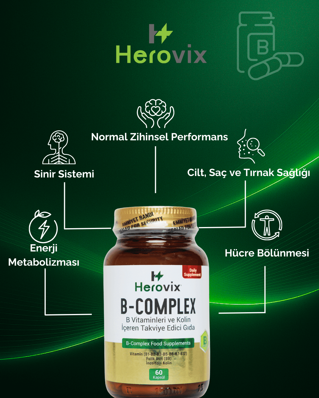 Herovix B Complex 60 Tablet