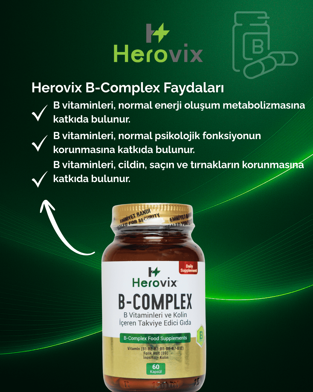 Herovix B Complex 60 Tablet