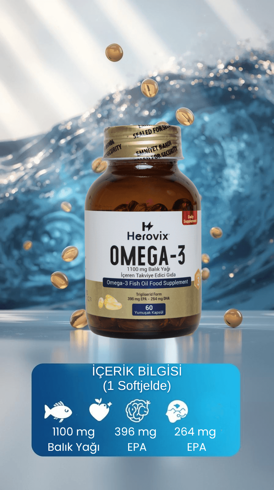 Herovix Omega 3 1100 Mg 60 Softjel