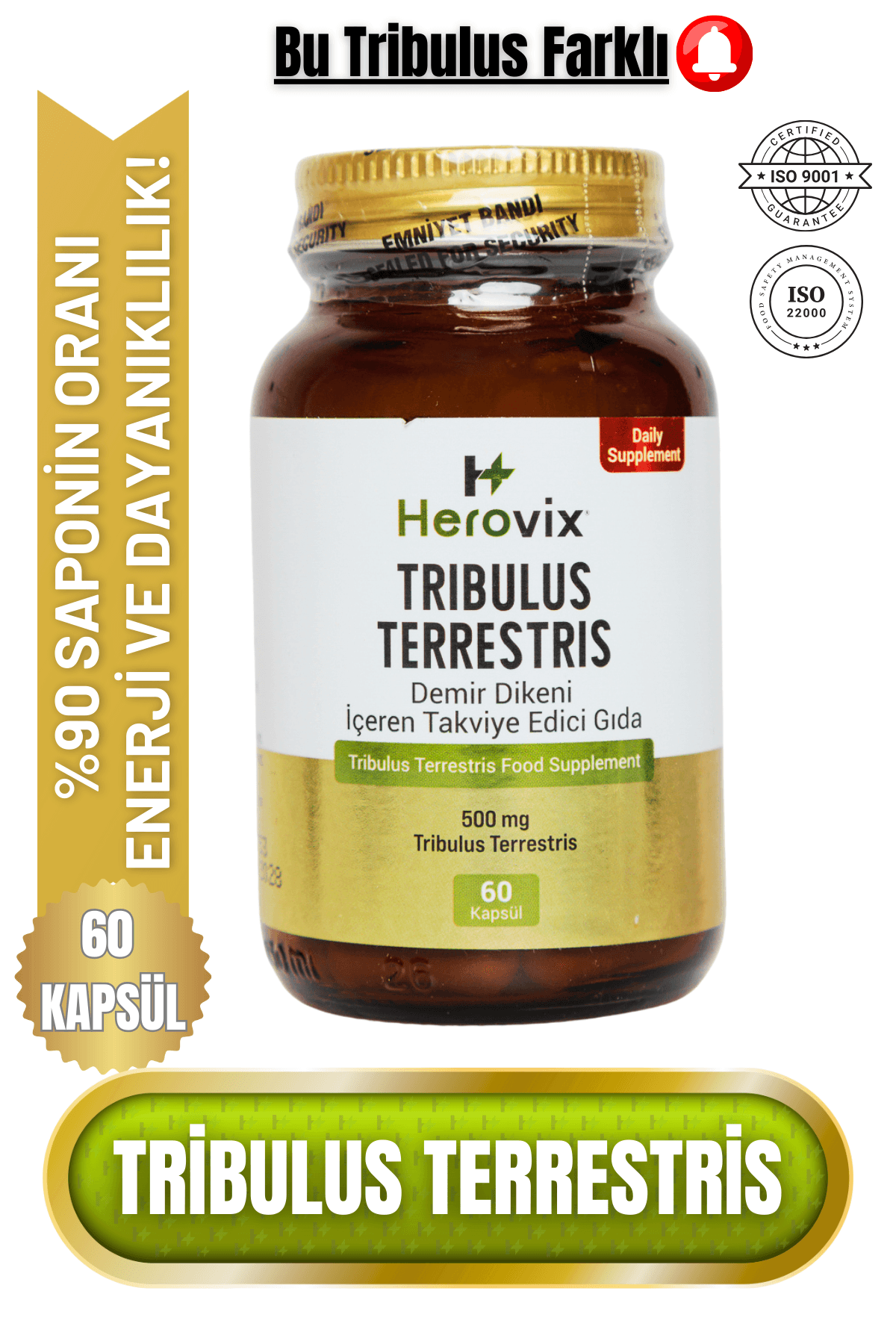 Herovix Tribulus Terrestris 60 Kapsül