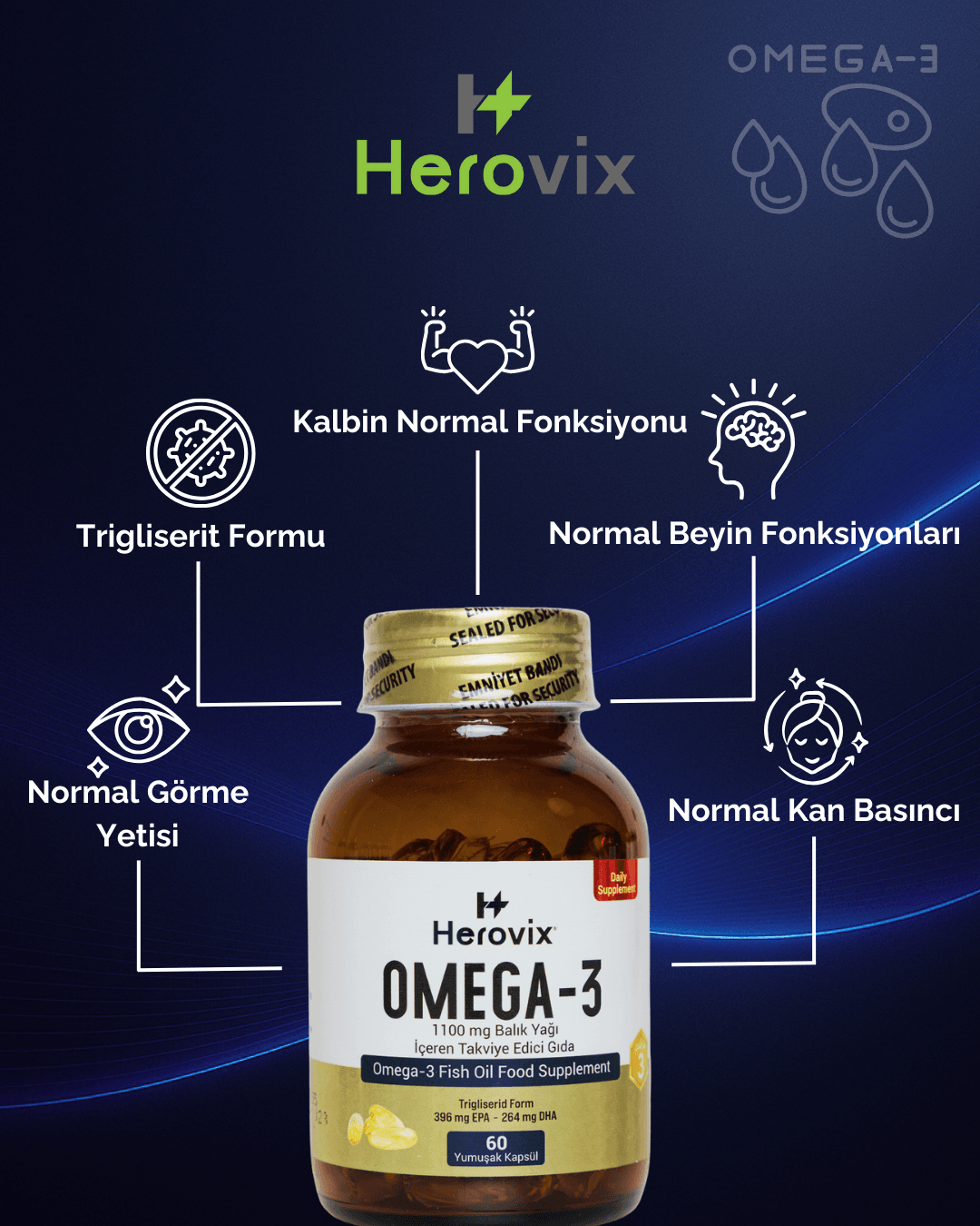Herovix Omega 3 1100 Mg 60 Softjel