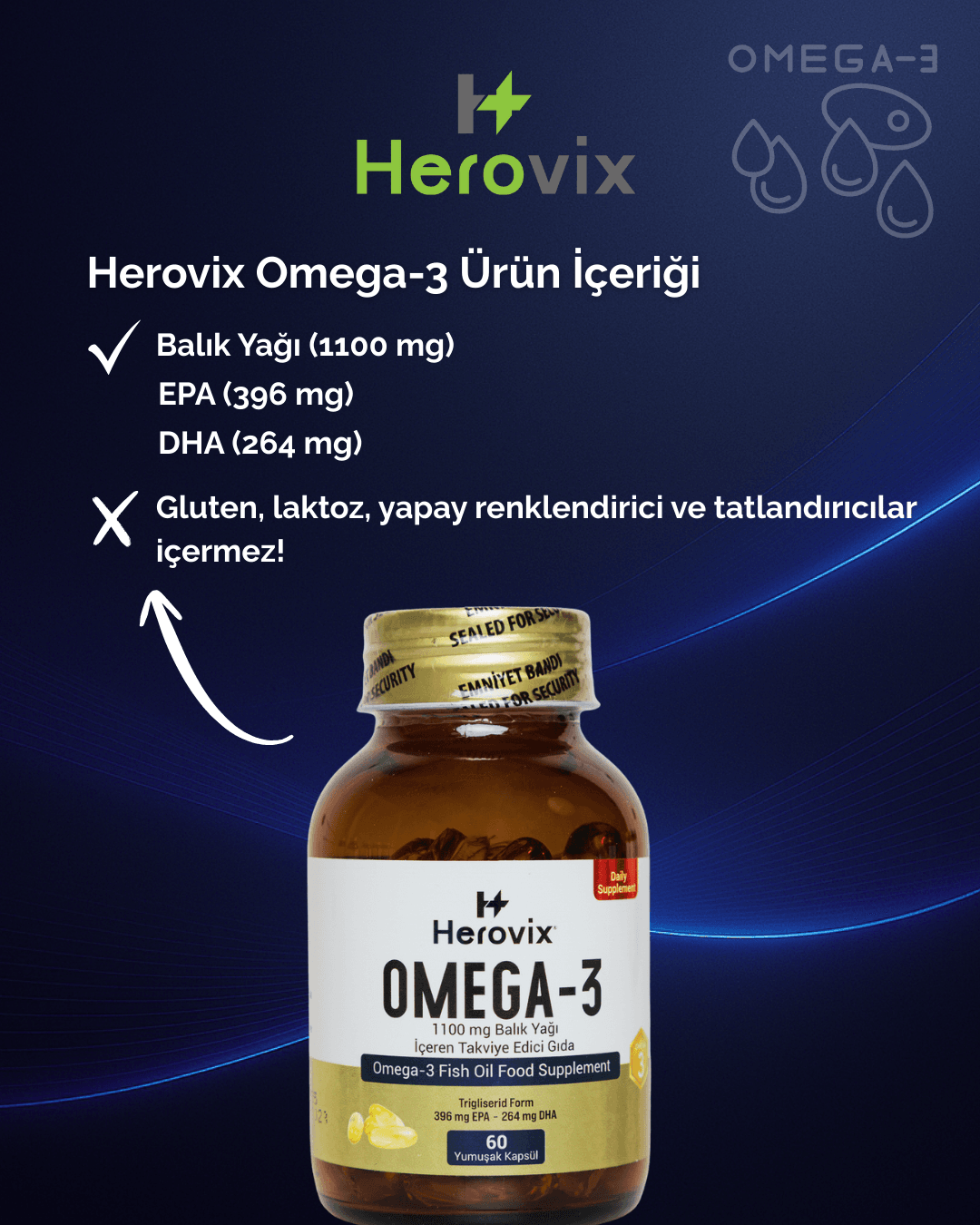 Herovix Omega 3 1100 Mg 60 Softjel