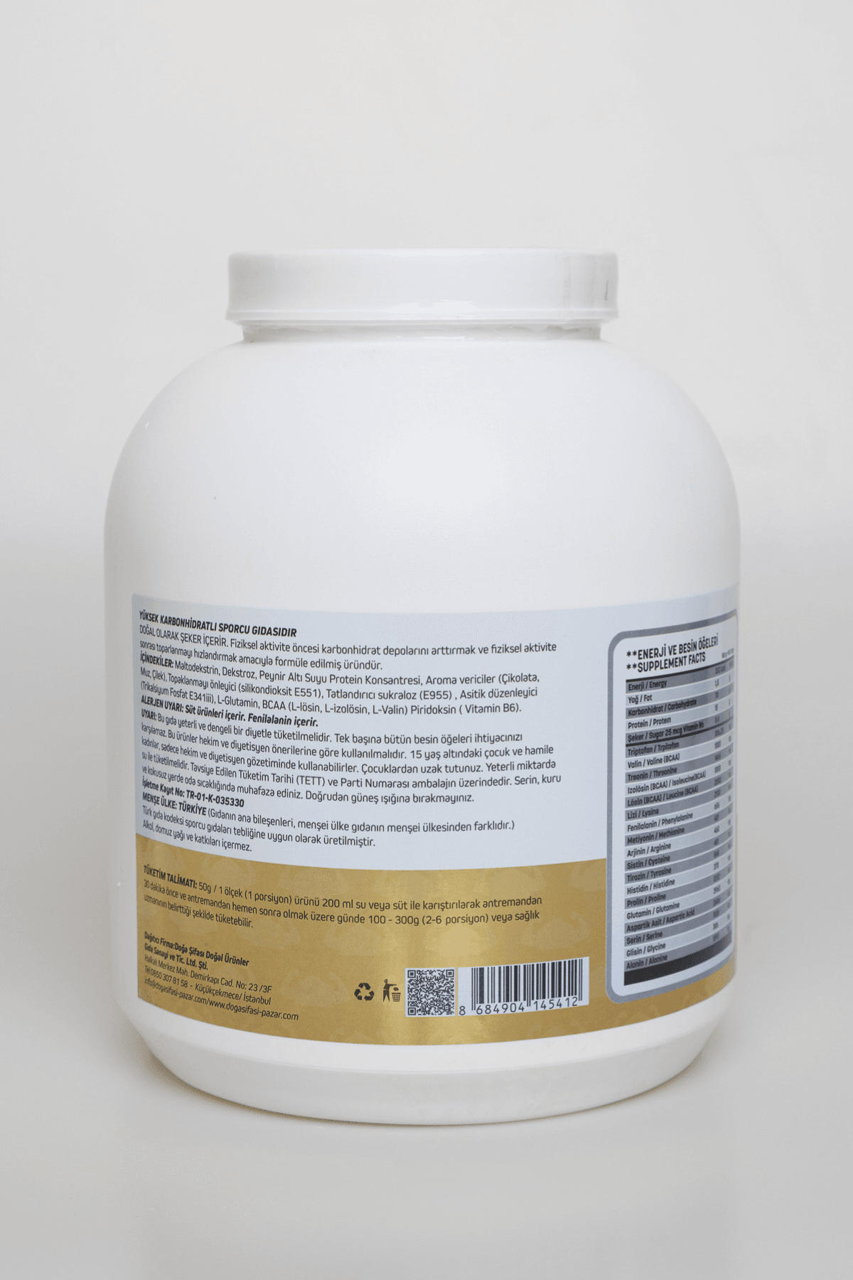 Mass Gainer 2400 gr Çikolata Aromalı – Yüksek Karbonhidrat & Protein – BCAA ve B6 Vitaminli