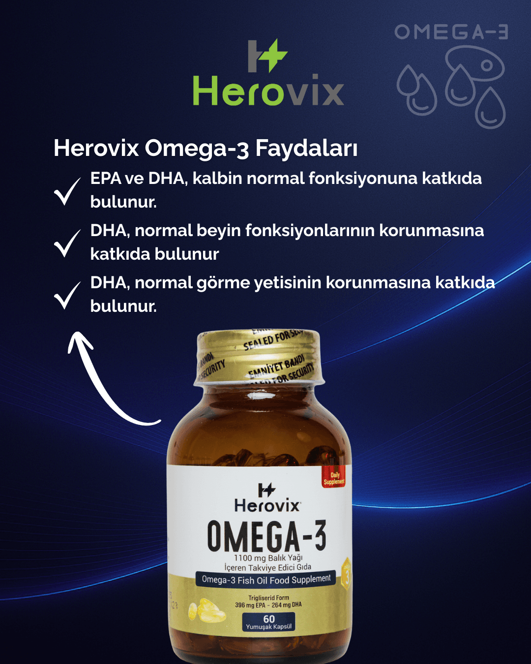 Herovix Omega 3 1100 Mg 60 Softjel