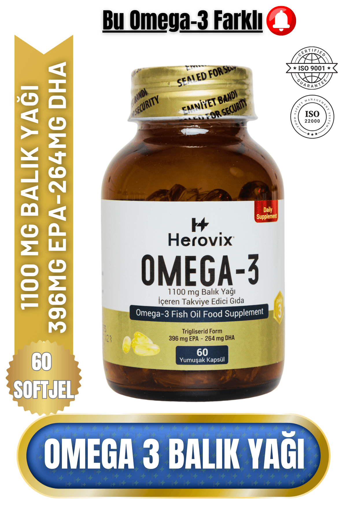 Herovix Omega 3 1100 Mg 60 Softjel