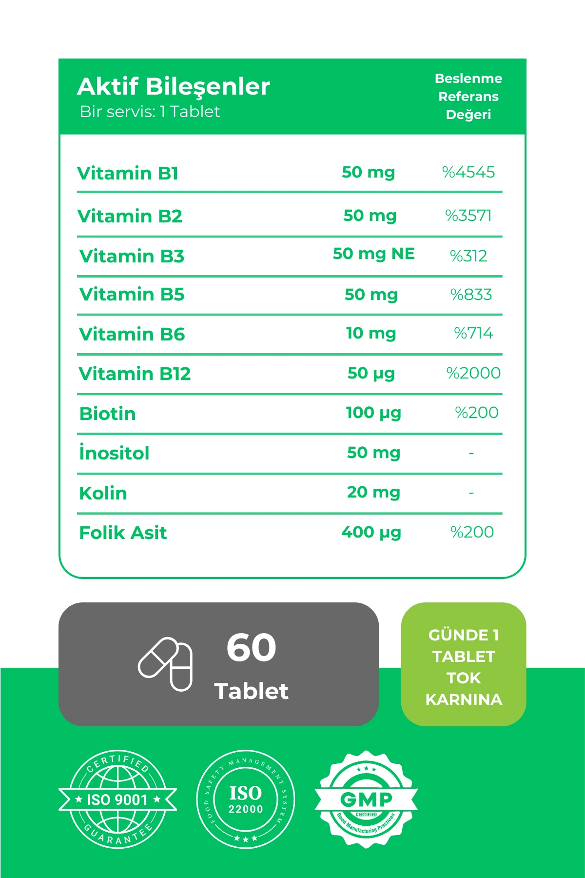 Herovix B Complex 60 Tablet