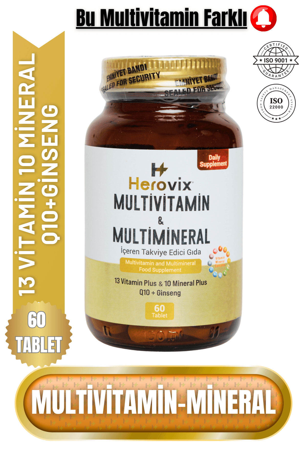 Herovix Multivitamin ve Multimineral 60 Tablet