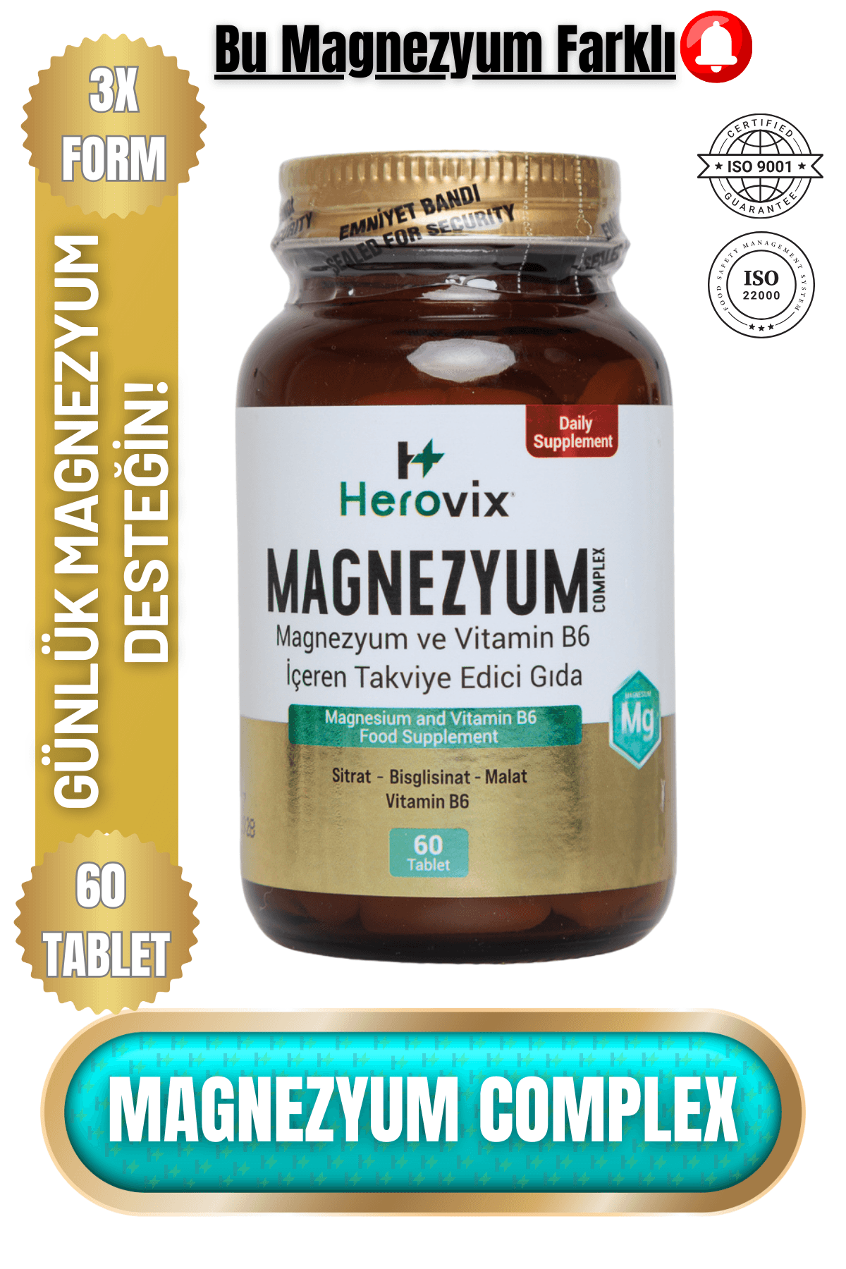 Herovix Magnezyum Complex 60 Tablet