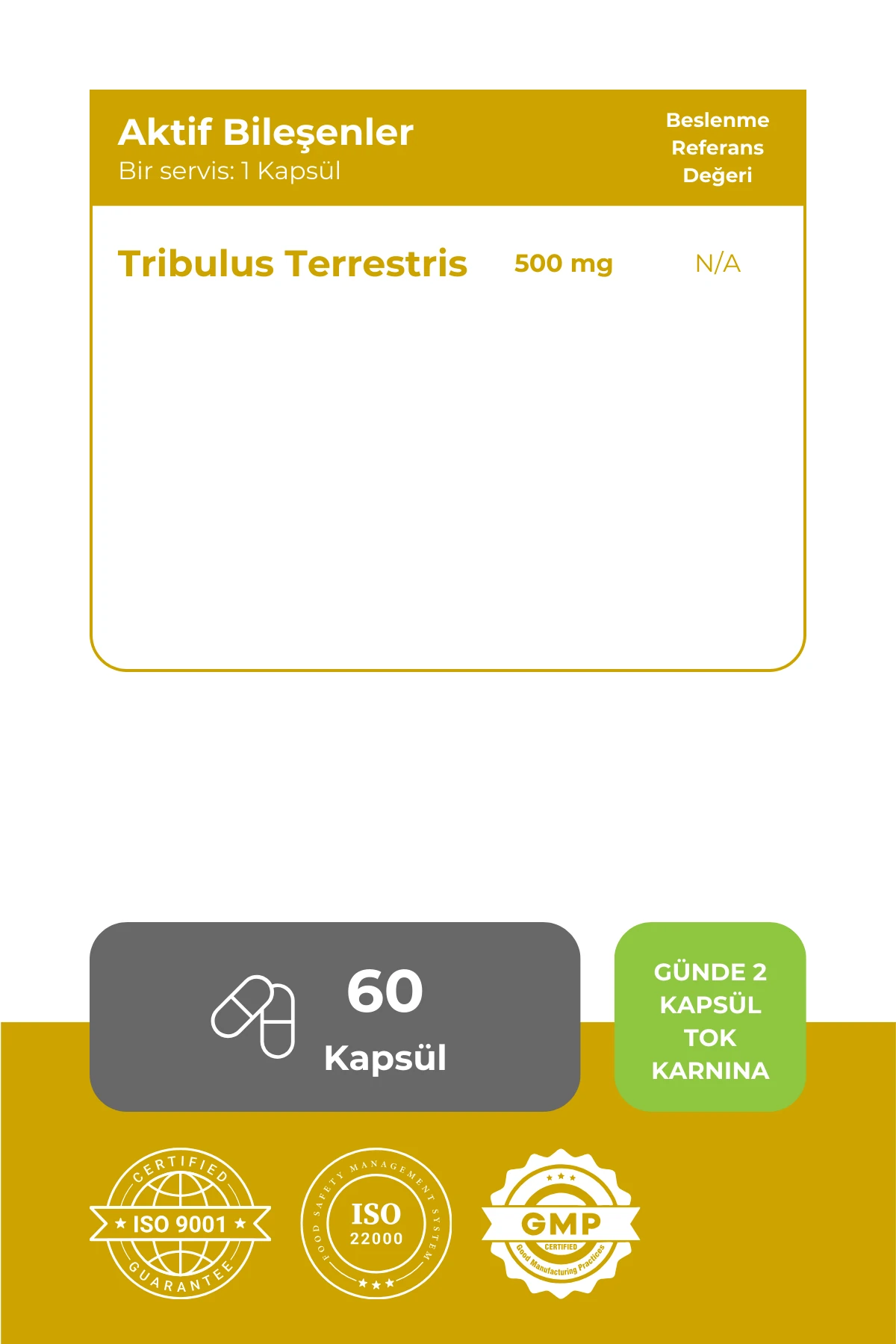 Herovix Tribulus Terrestris 60 Kapsül