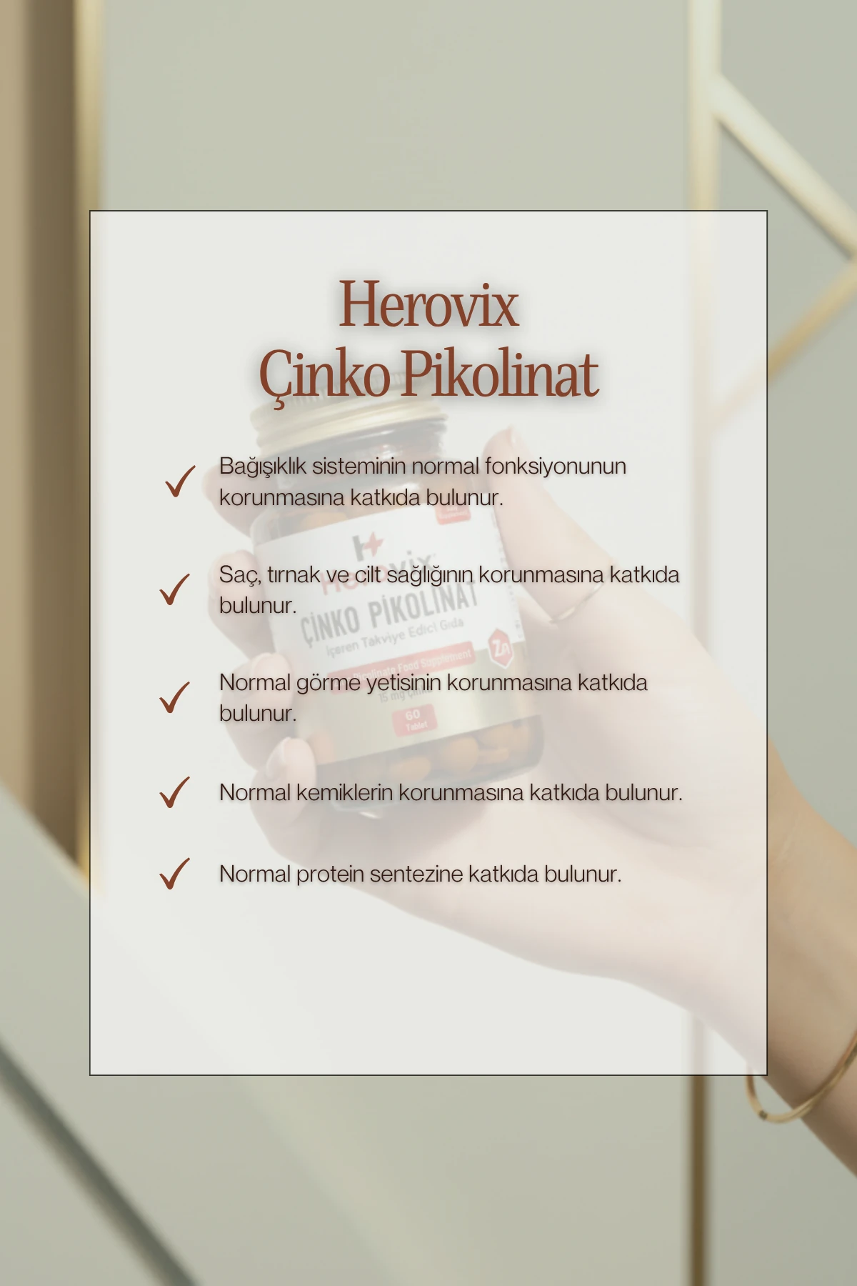 Herovix Çinko Pikolinat 60 Tablet