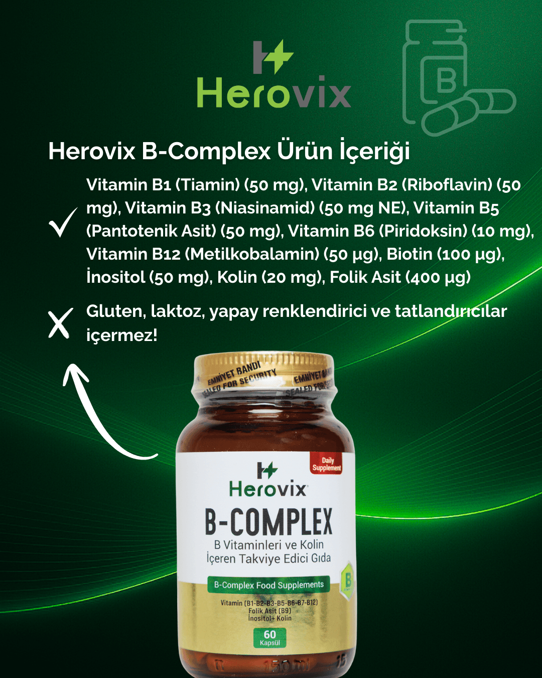 Herovix B Complex 60 Tablet