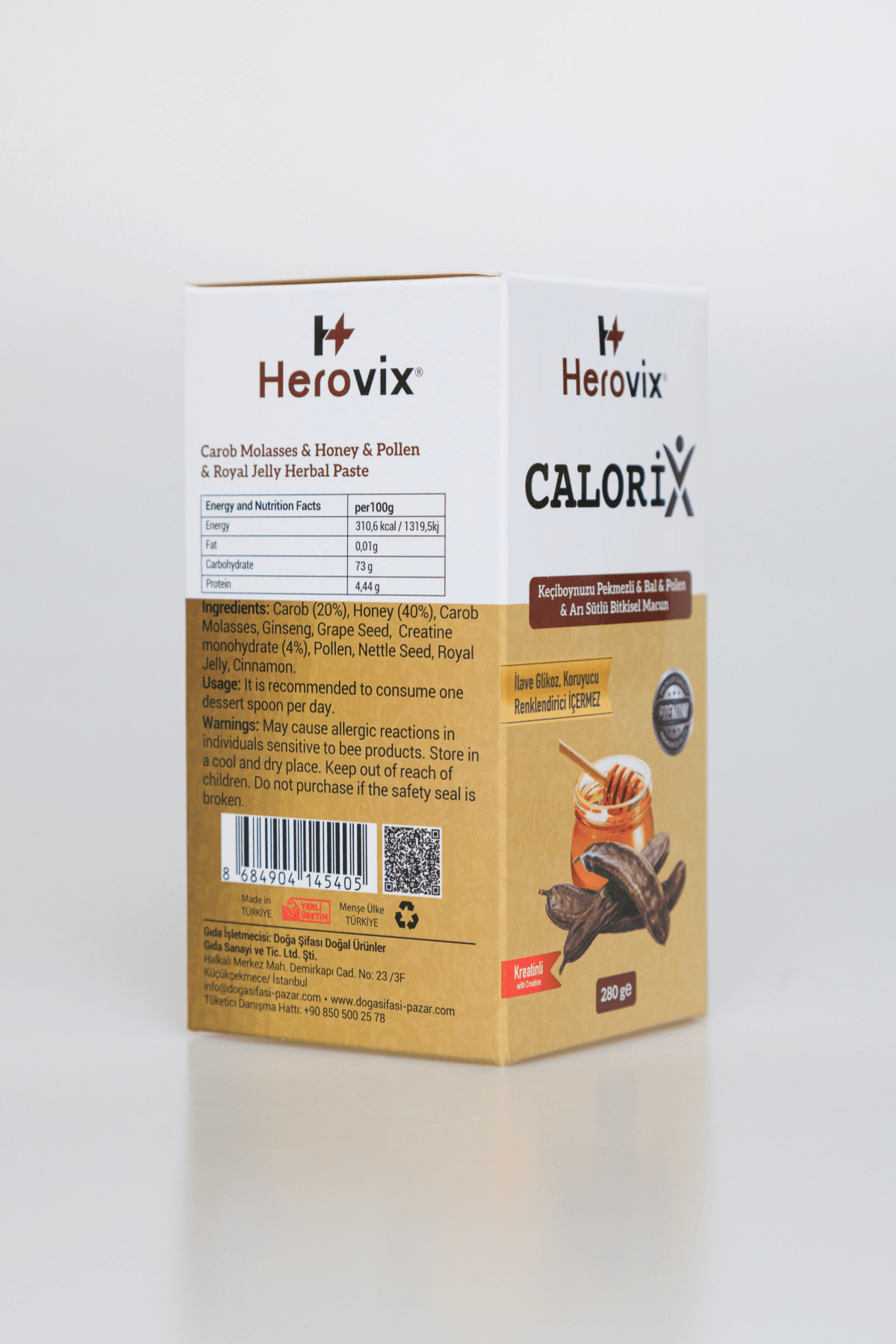 Calorix Keçiboynuzu Pekmezli & Bal & Polen Ve Arı Sütlü Bitkisel Macun 280 Gr