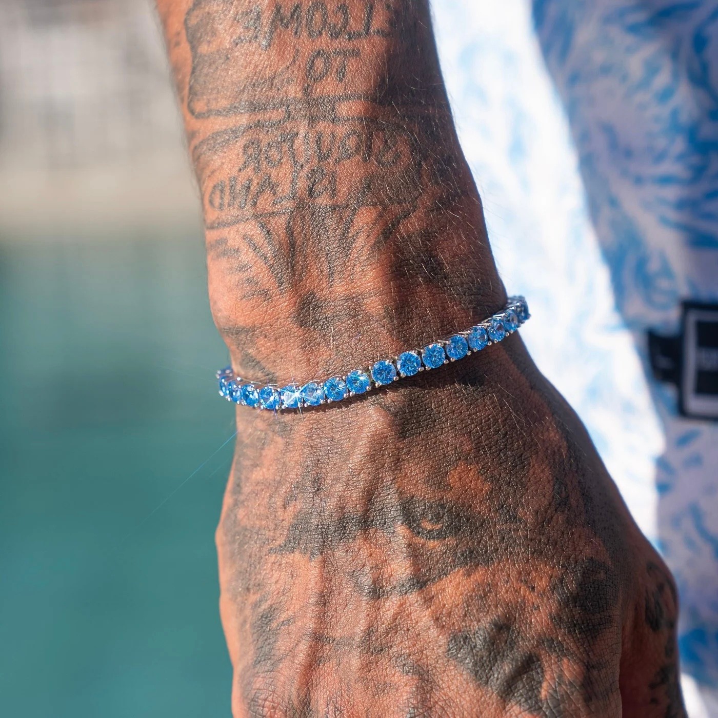 BLUE TENNIS BRACELET 925