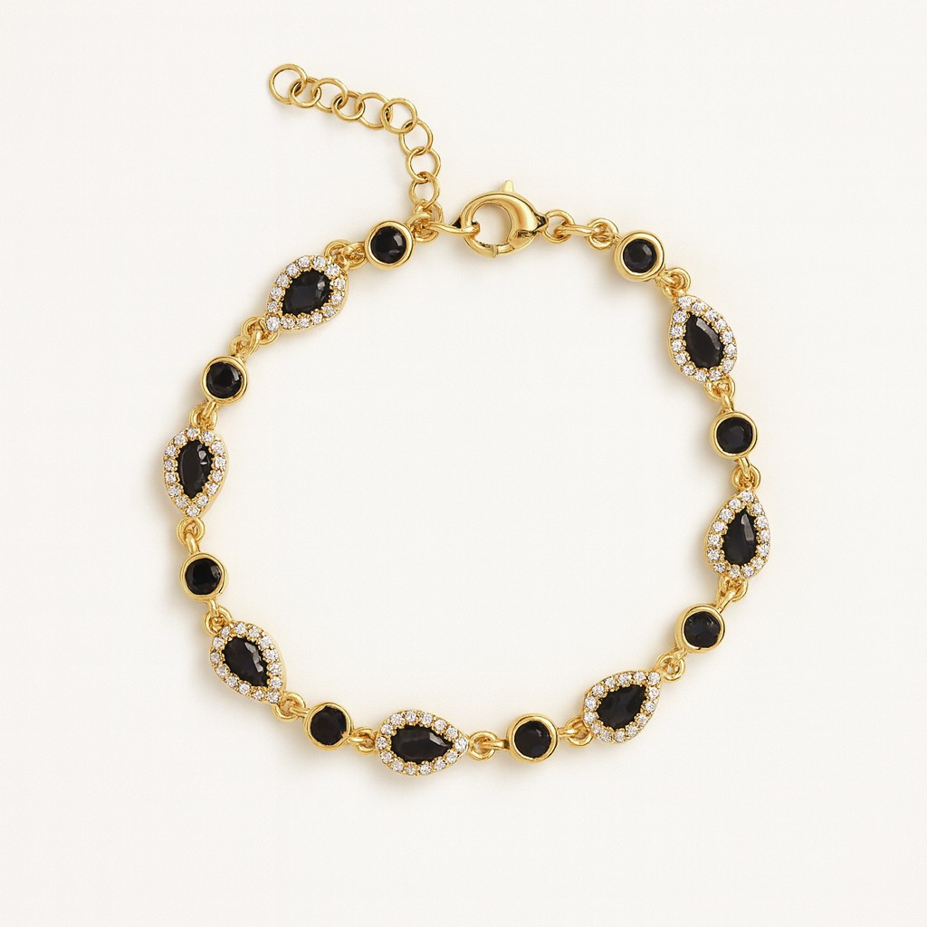 BLACK PEAR BRACELET 925