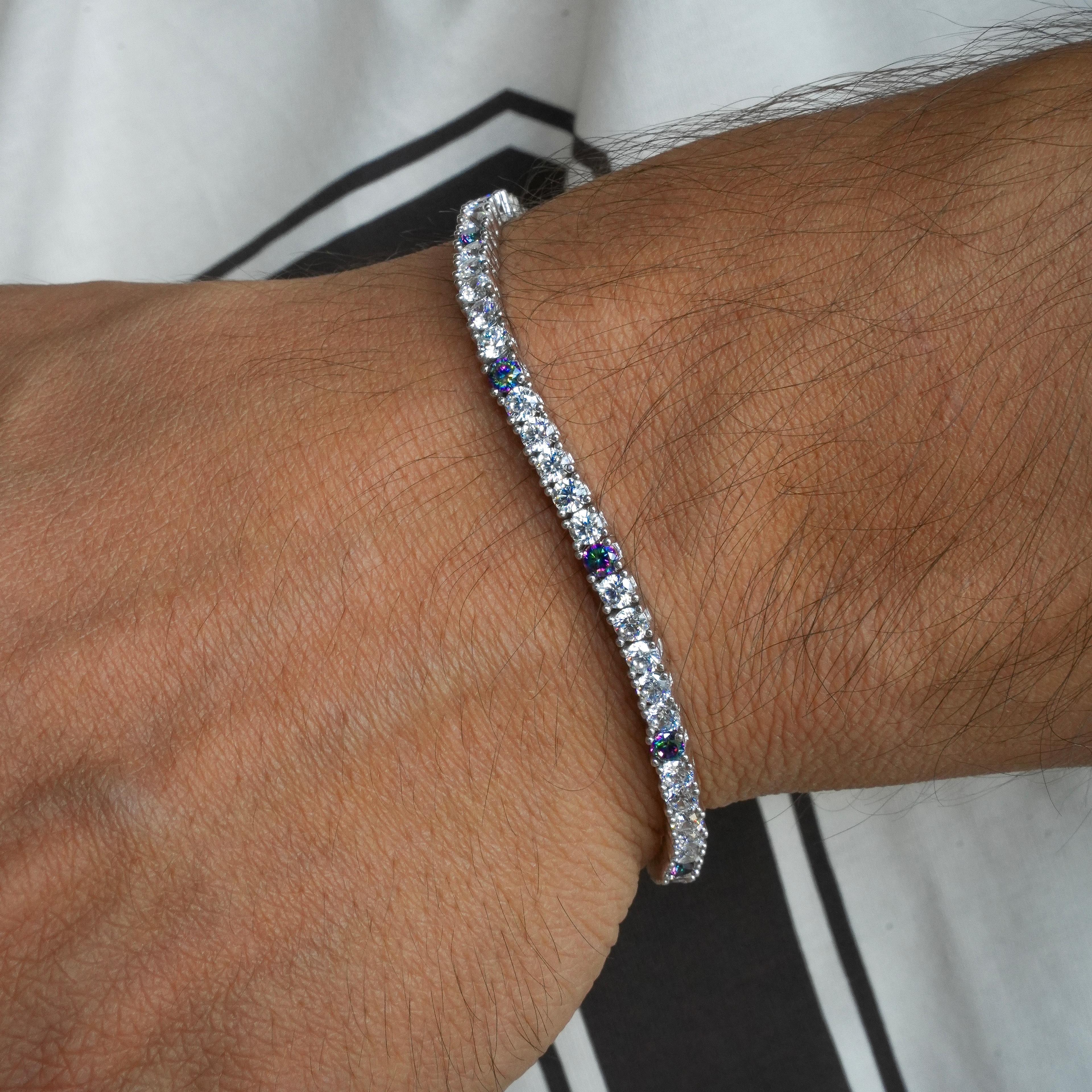 TWO TONE TENNIS BRACELET 925