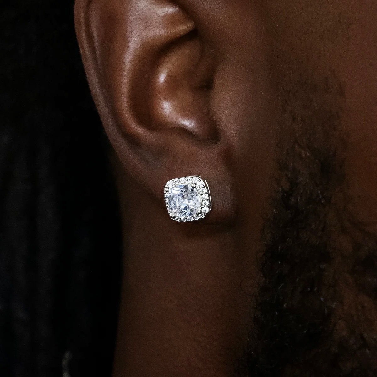 CUSHION CUT EARRINGS 925