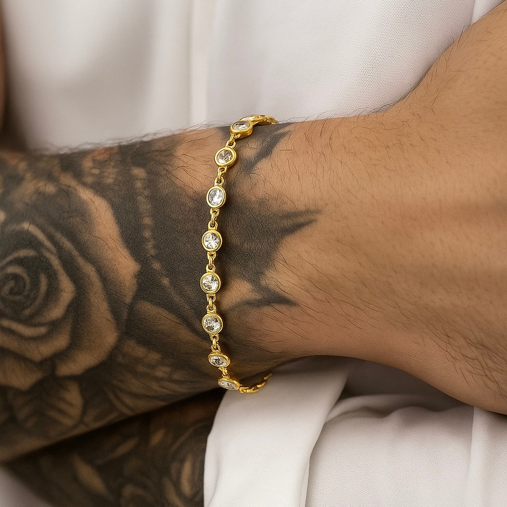ROUND STONE BRACELET 925