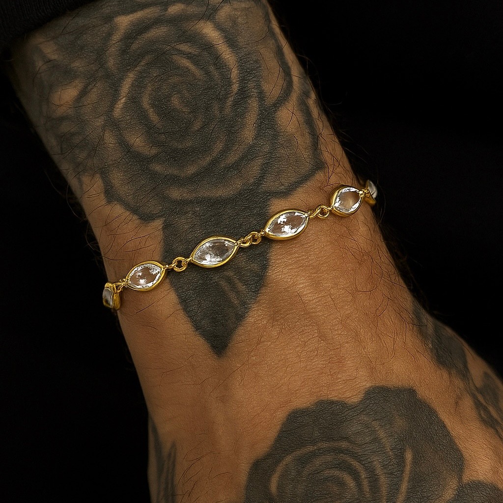 OVAL CRYSTAL BRACELET 925