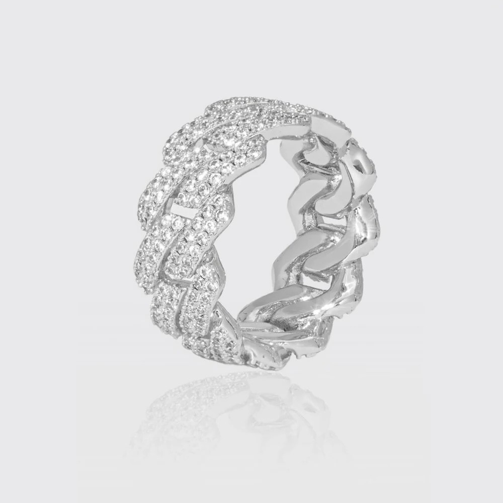 ICED CUBAN RING 925 - SILVER