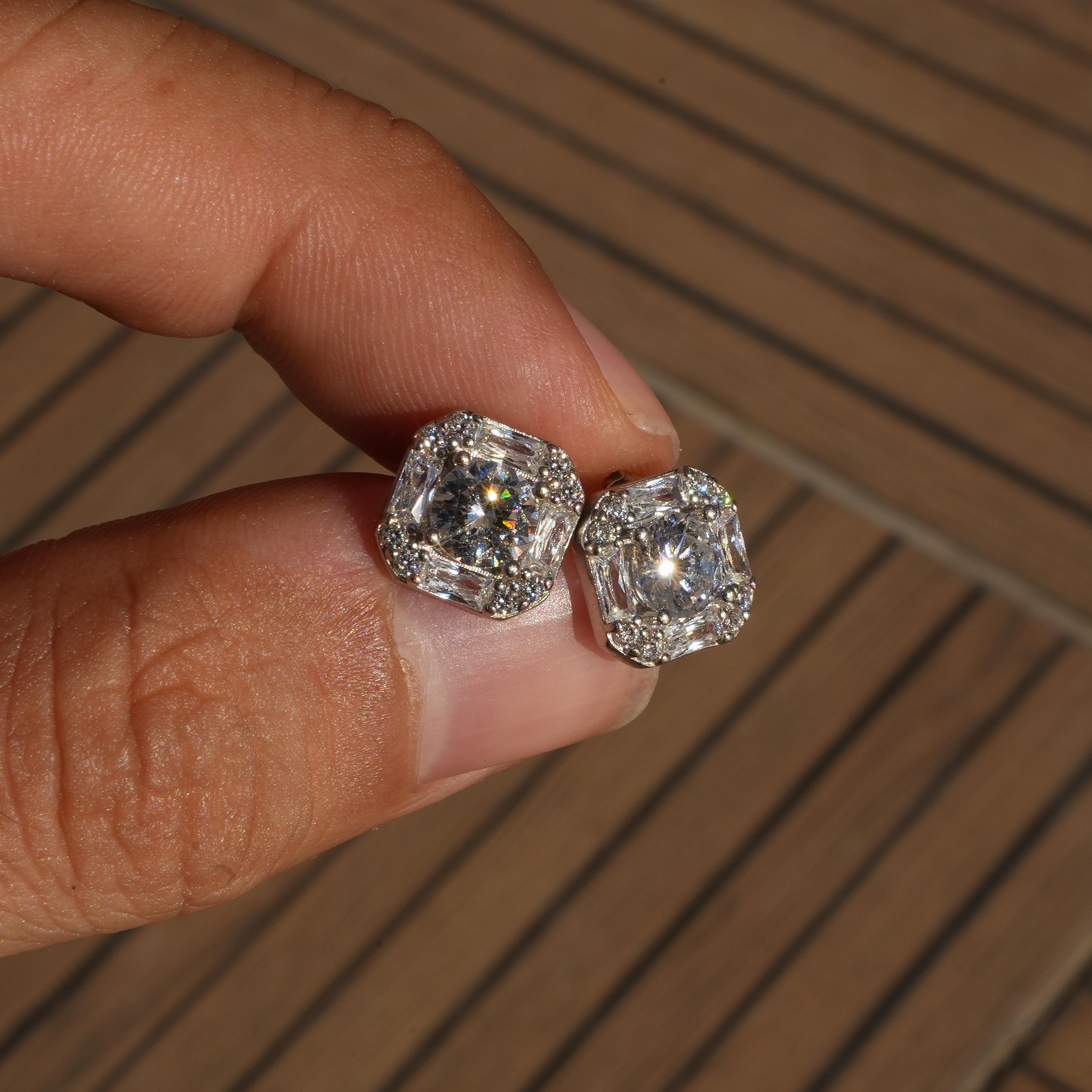 BAUGETTE DETAILED EARRINGS 925