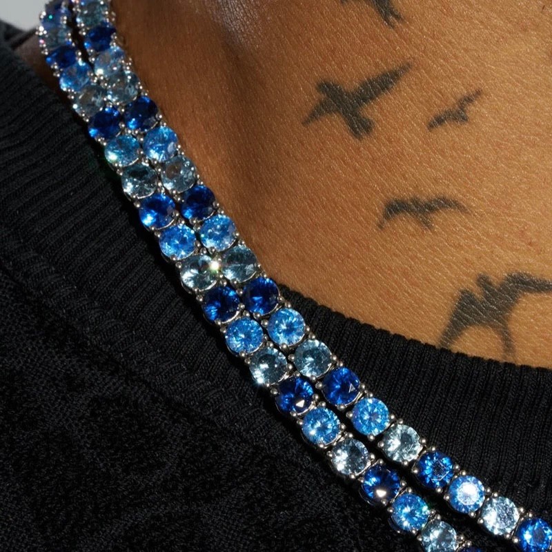 TRIBLUE TENNIS CHAIN 925