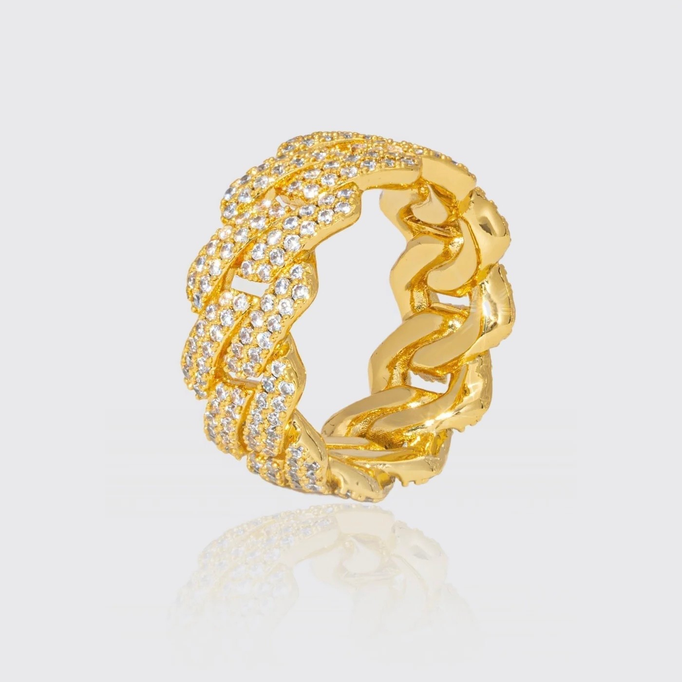 ICED CUBAN RING 925 - GOLD