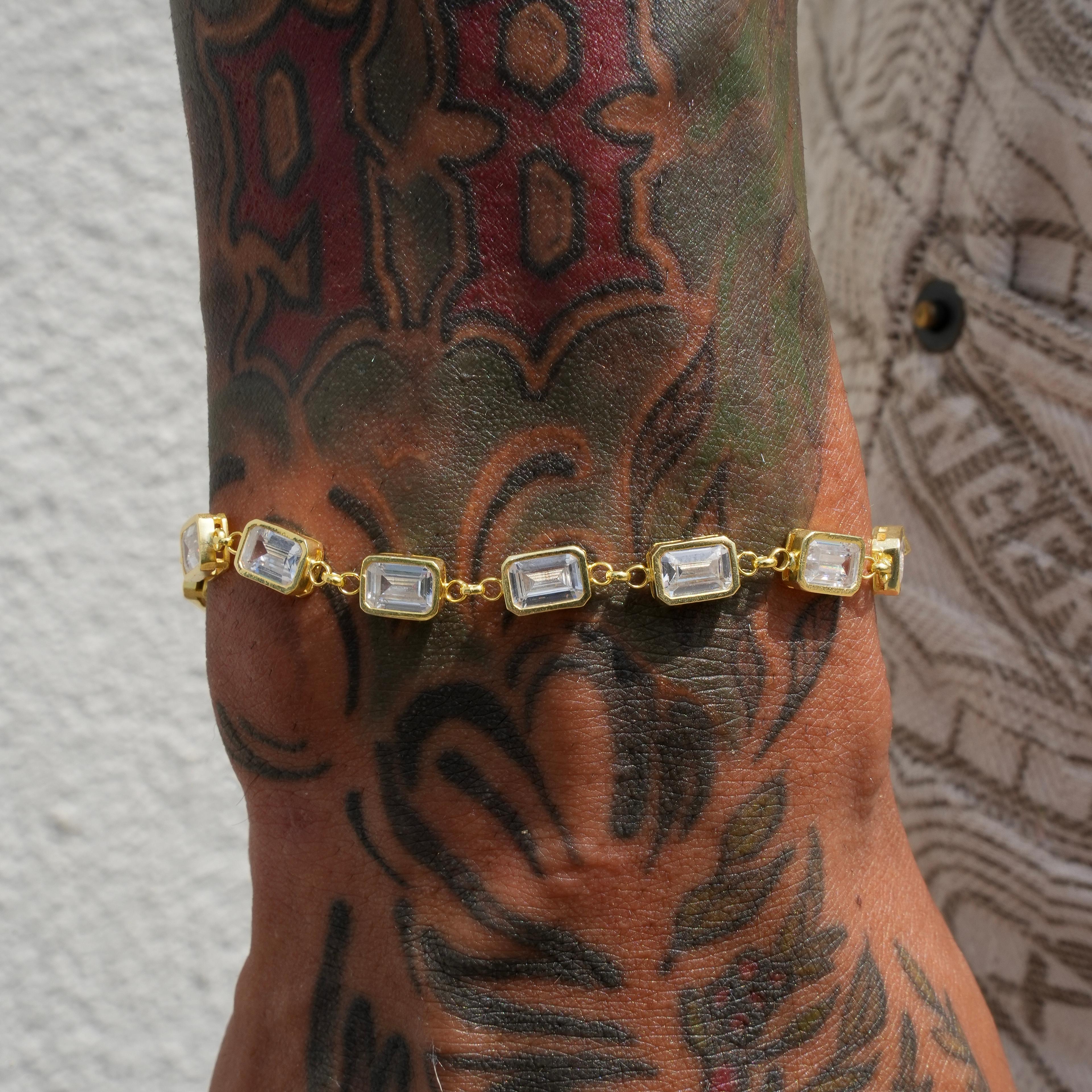 WHITE BAUGETTE BRACELET 925