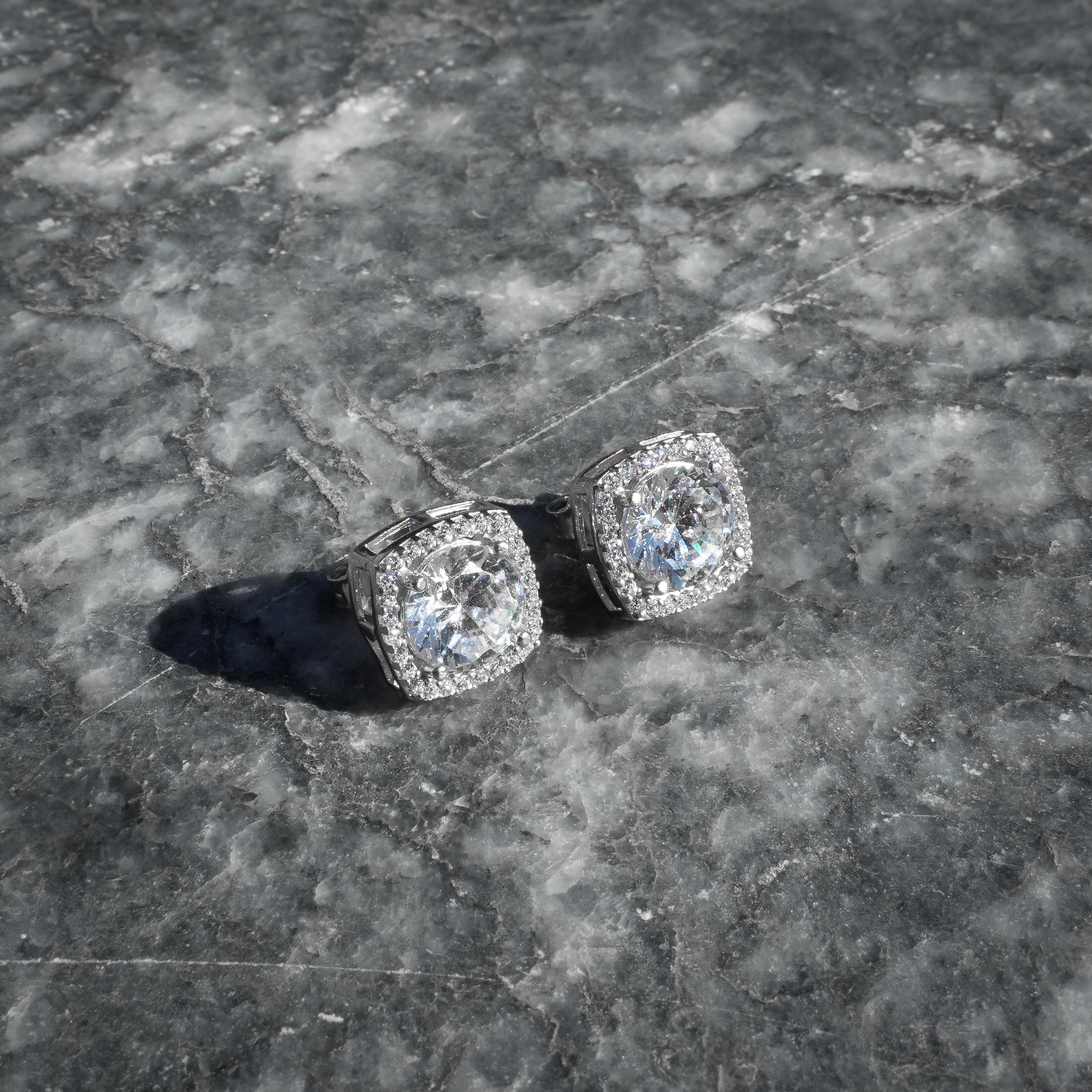 CUSHION CUT EARRINGS 925