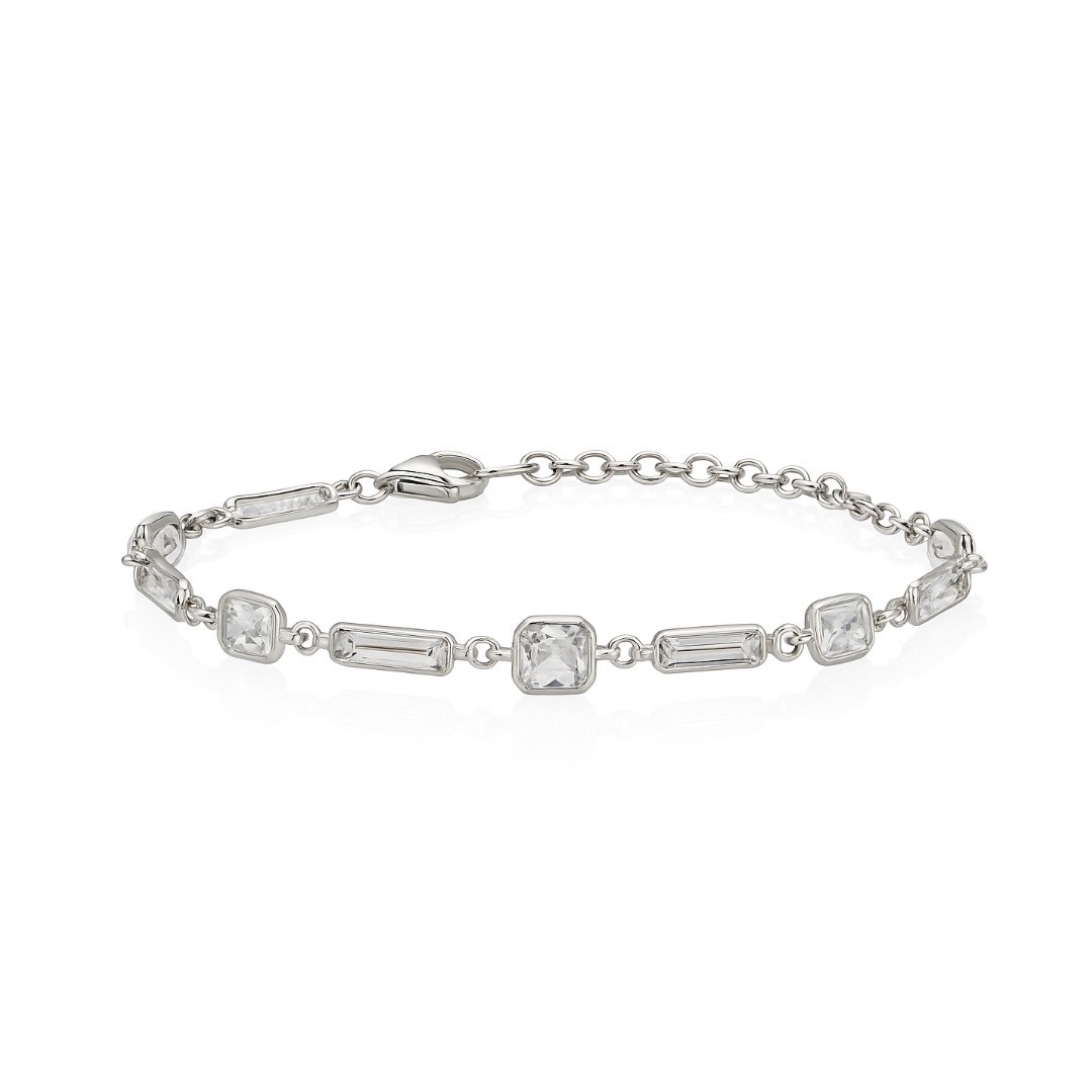 FLAT STONE BRACELET 925